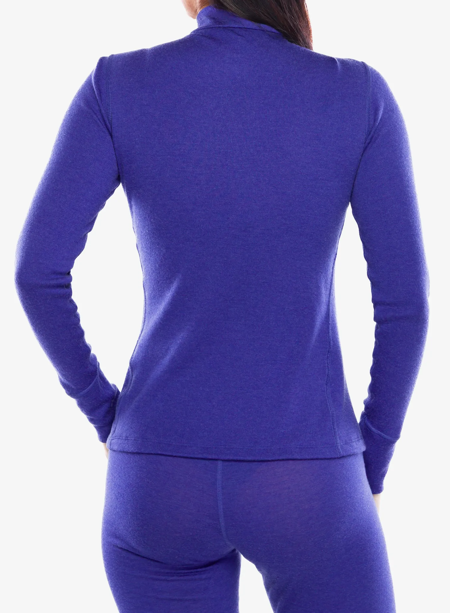 Funktionsshirt Damen Langarm Odlo Merino 260 BL Top Turtle Neck LS Half Zip - skipper blue