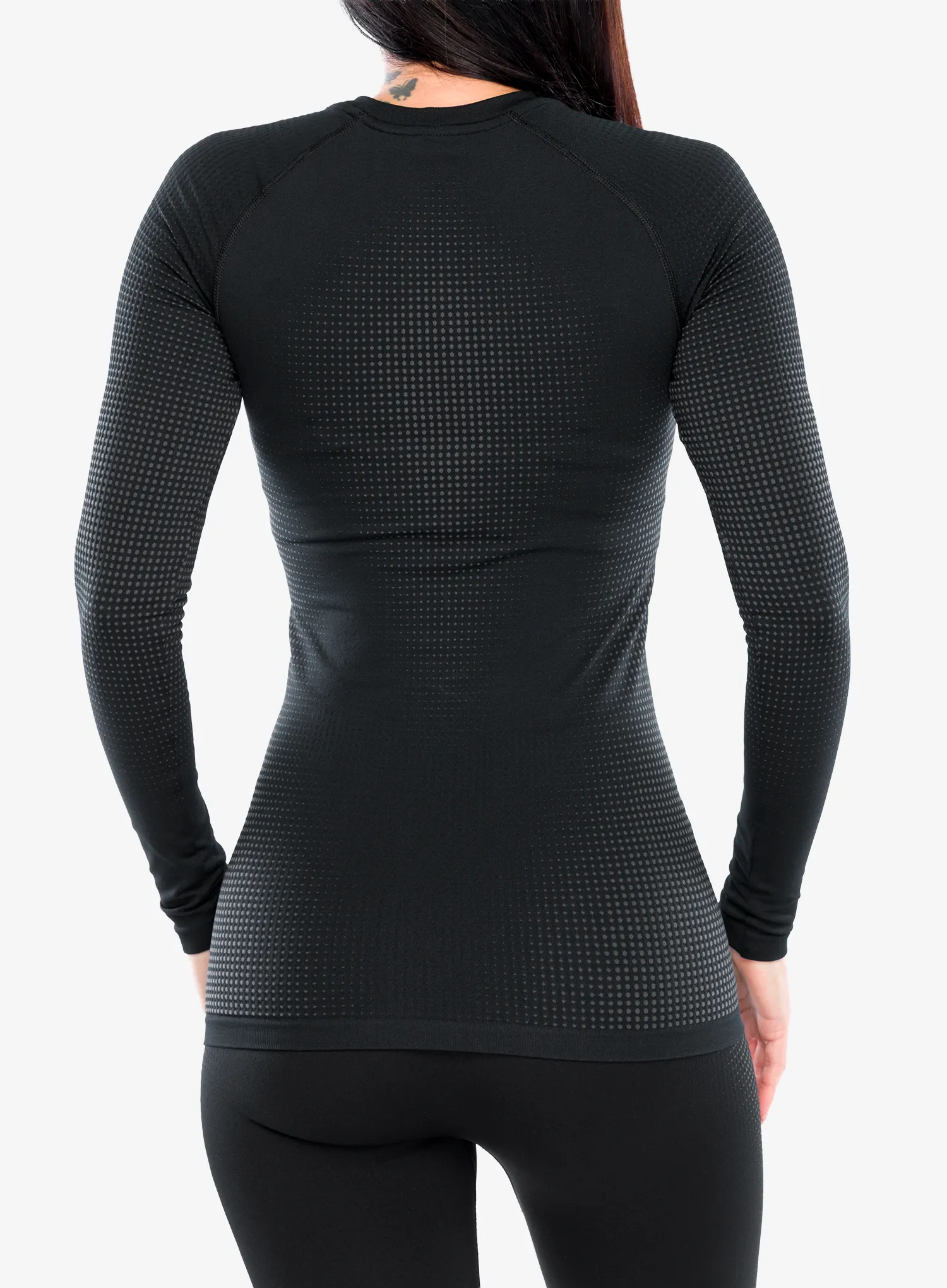 Funktionsshirt Damen Langarm Odlo Performance Warm BL Top Crew Neck L/S - graphite grey