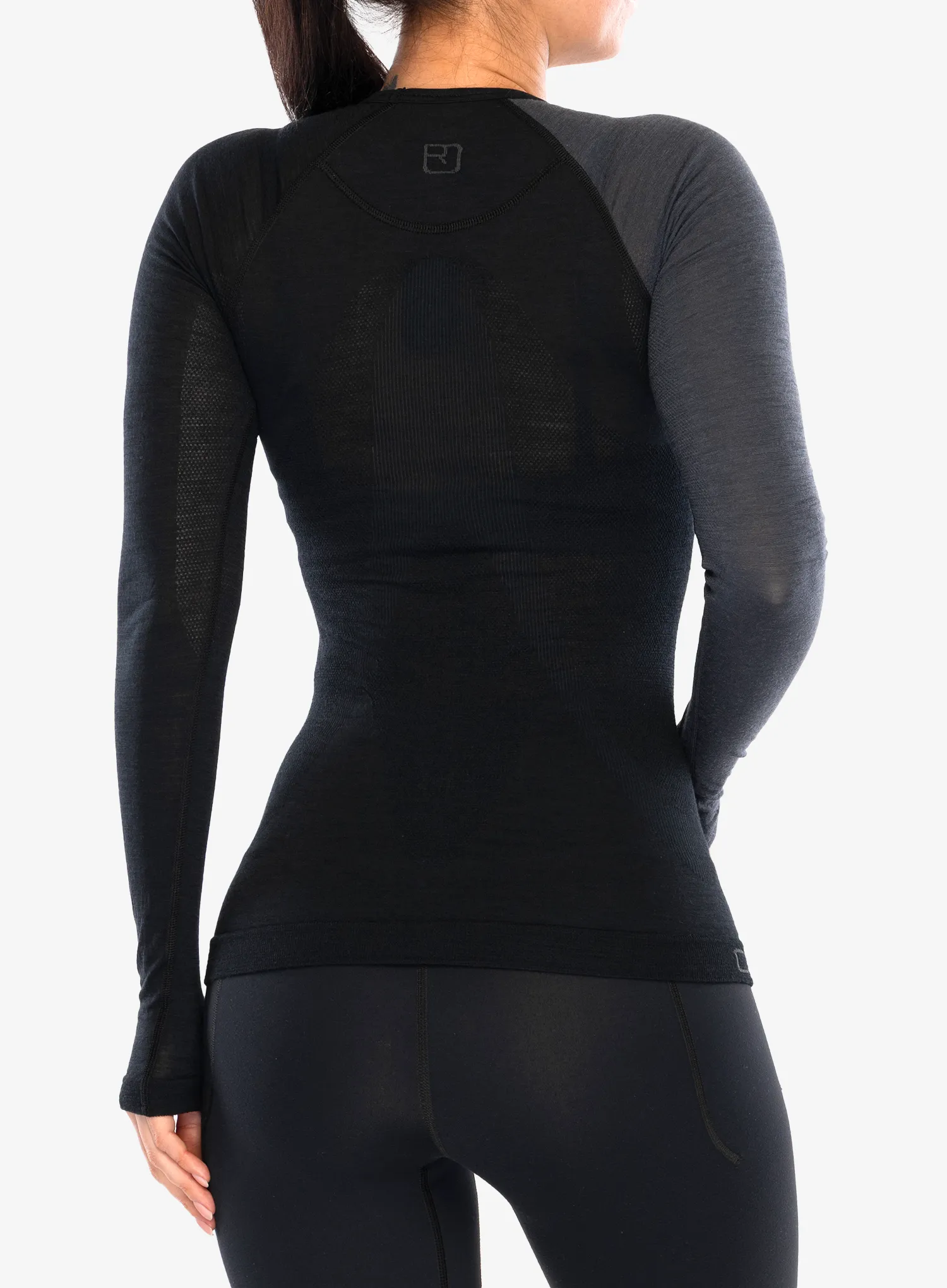 Funktionsshirt Damen Langarm Ortovox 120 Comp Light Long Sleeve - black raven
