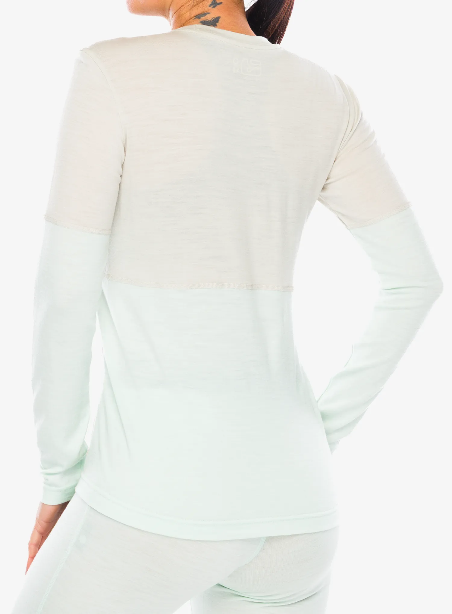Funktionsshirt Damen Langarm Ortovox 185 Rock N Wool Long Sleeve - white tea