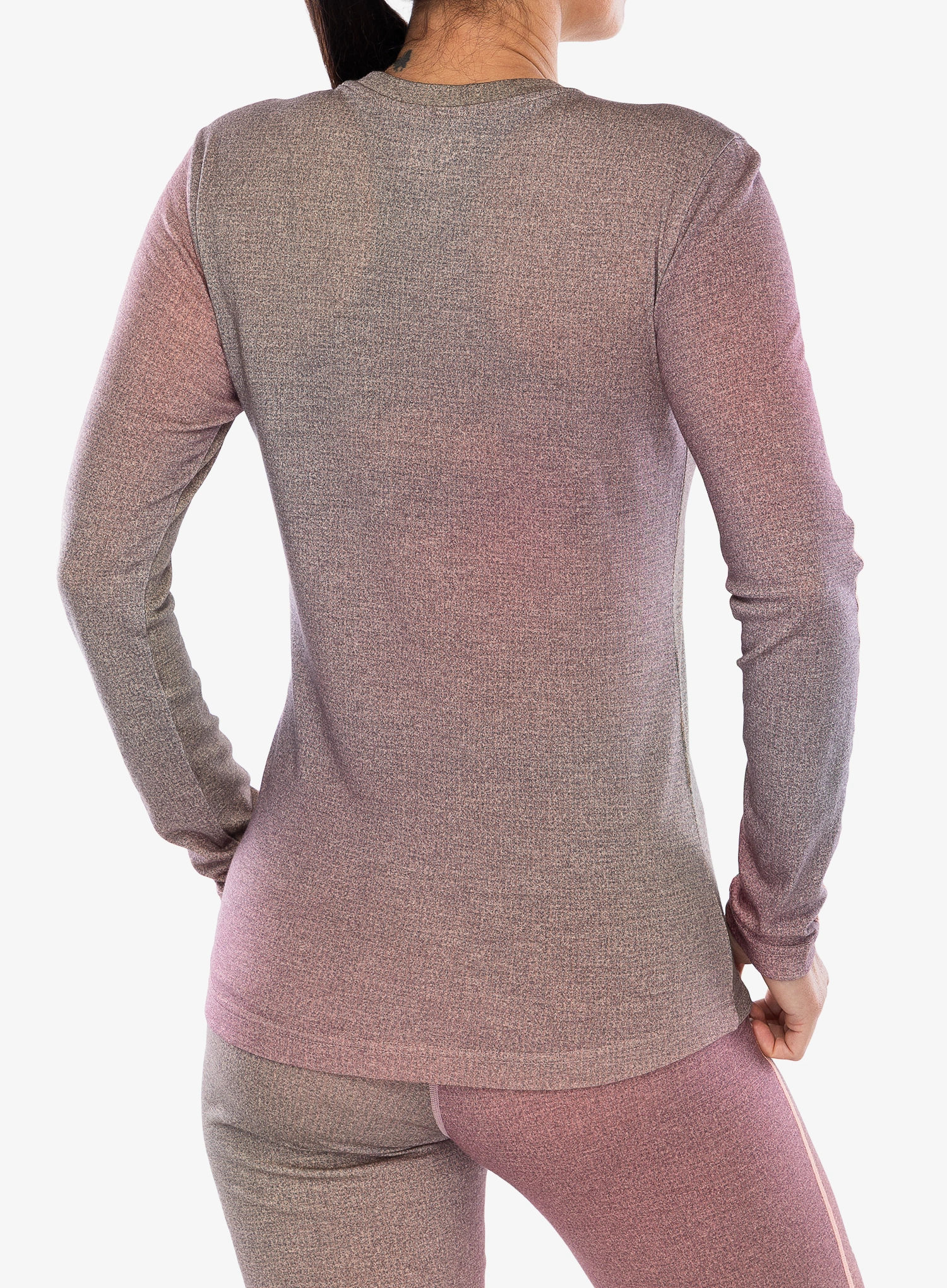 Funktionsshirt Damen Langarm Ortovox 185 Rock'N'Wool Print LS - aop dawn rose