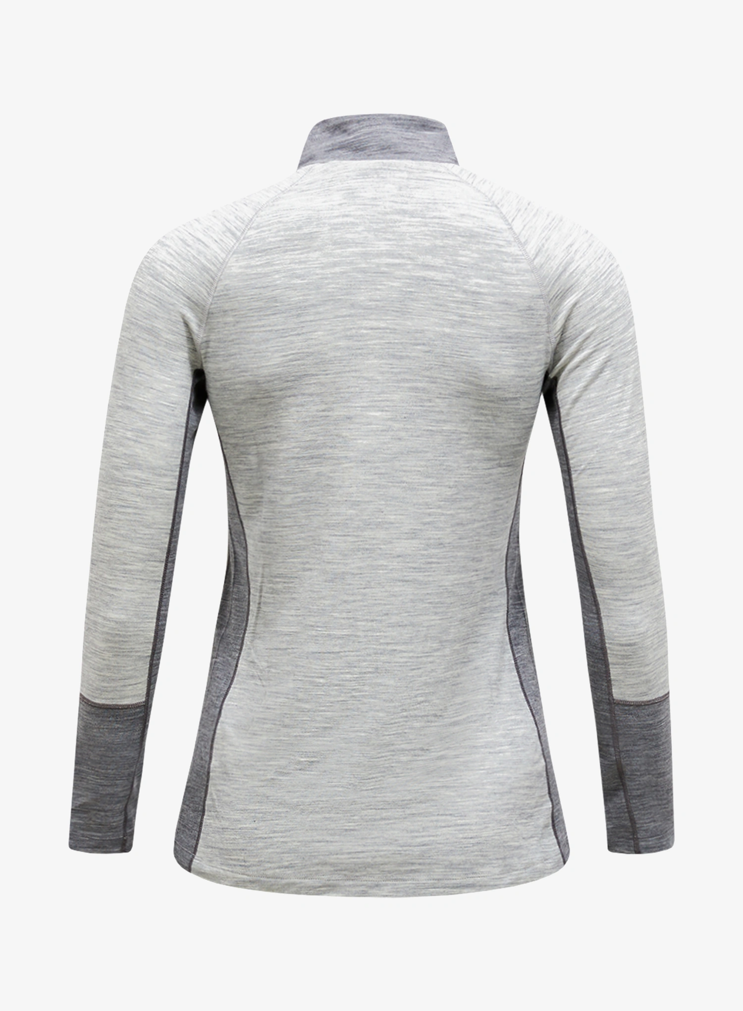 Funktionsshirt Damen Langarm Peak Performance Magic Half Zip Wool-blend BL - med grey mel/grey mel