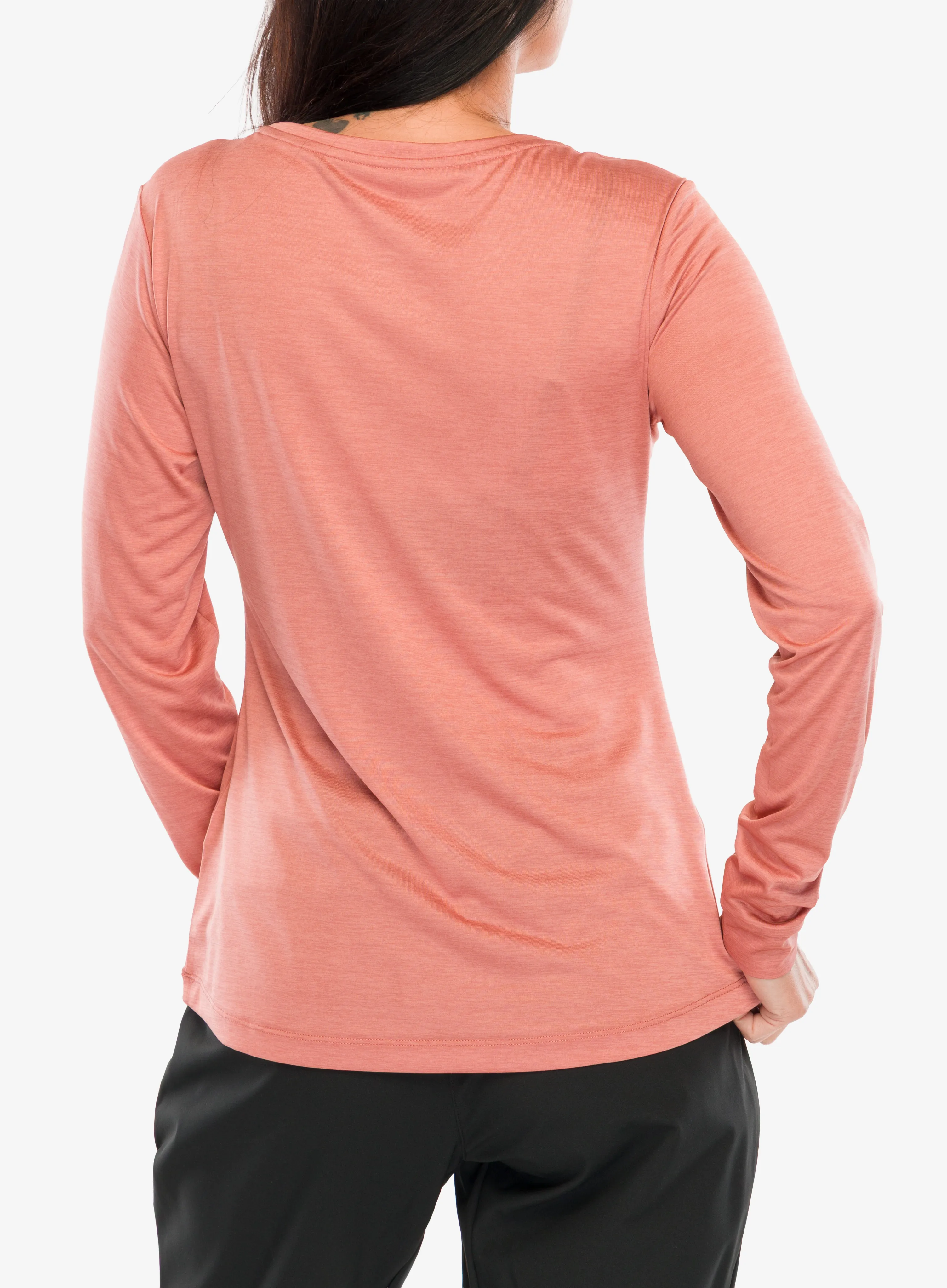 Pullover Damen Salewa Puez Melange Dry L/S Tee - desert pink melange