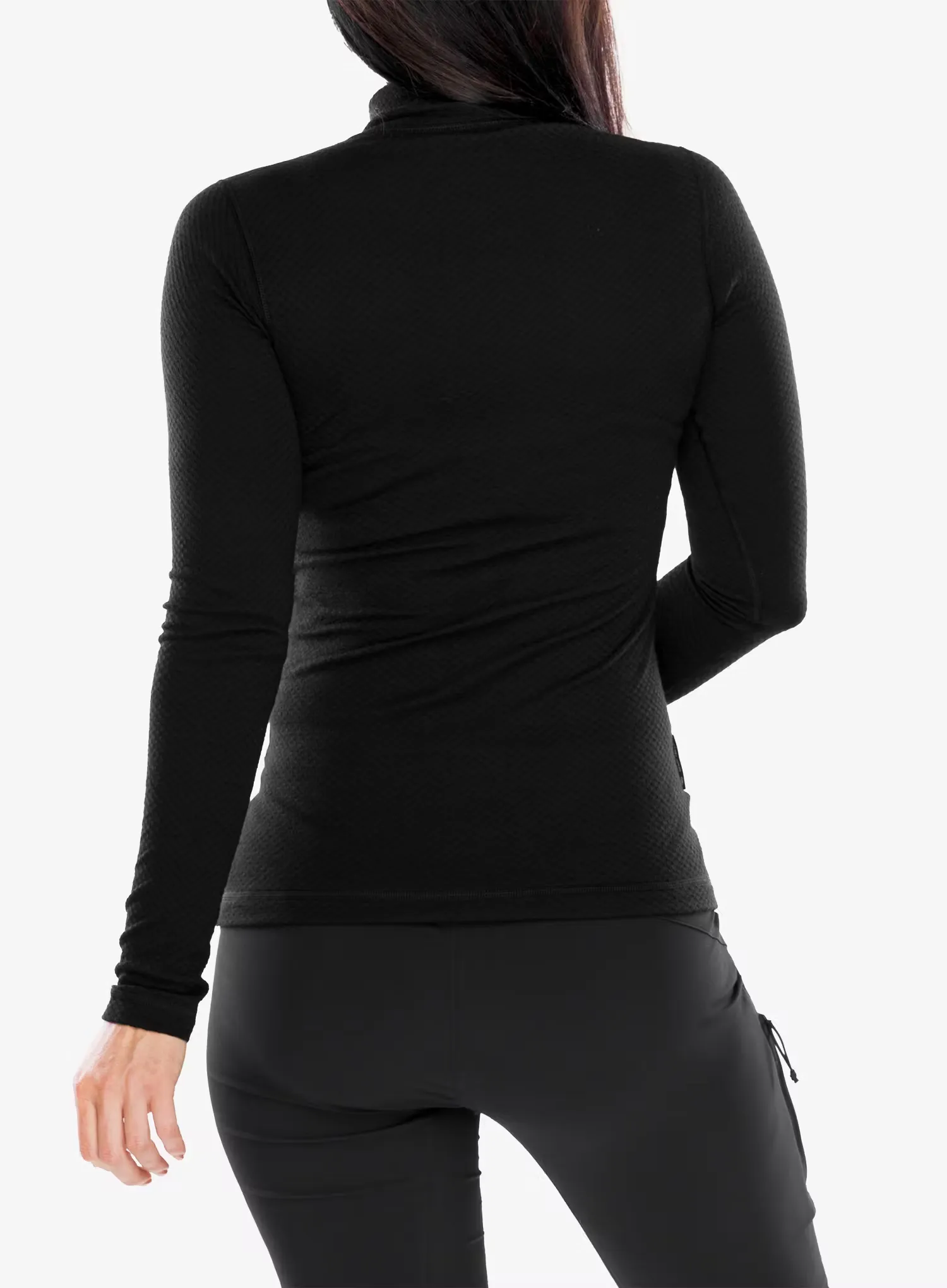Funktionsshirt Damen Langarm Sensor Merino DF Tee L/S Zip - black