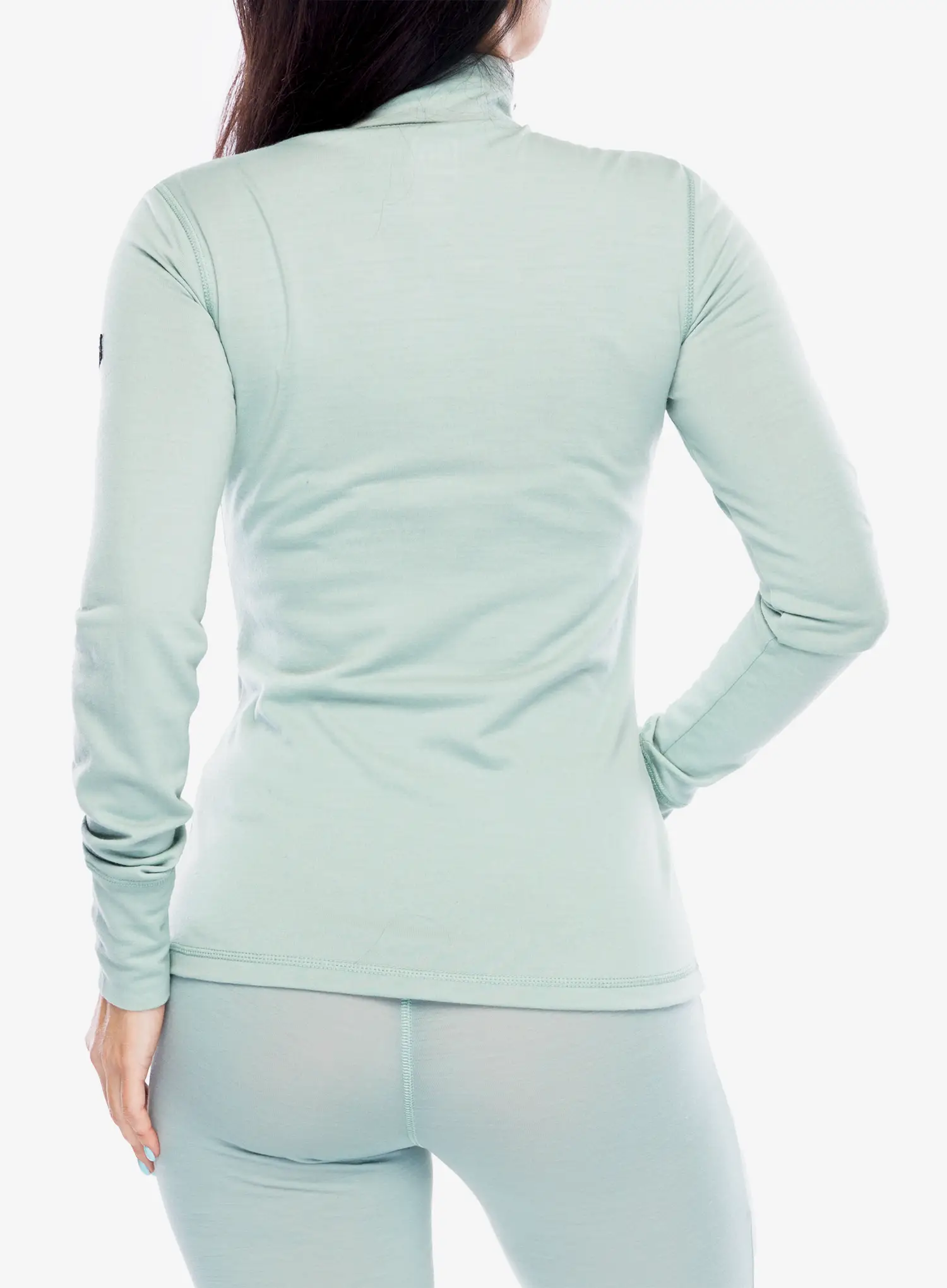 Funktionsshirt Damen Langarm Super.natural Arctic230 Zip 1/4 - light jade