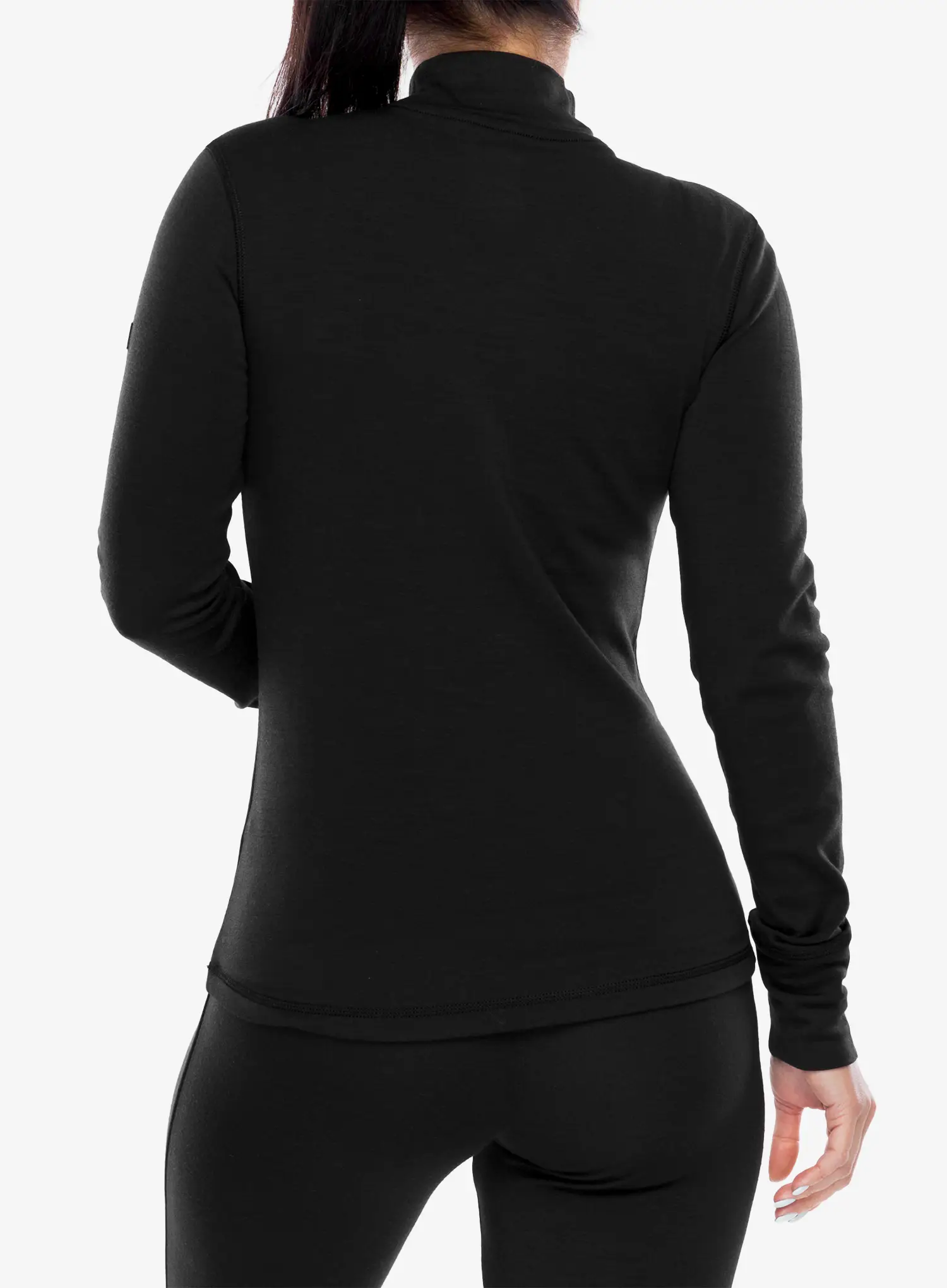 Funktionsshirt Damen Langarm Super.natural B Hot Turtleneck - jet black