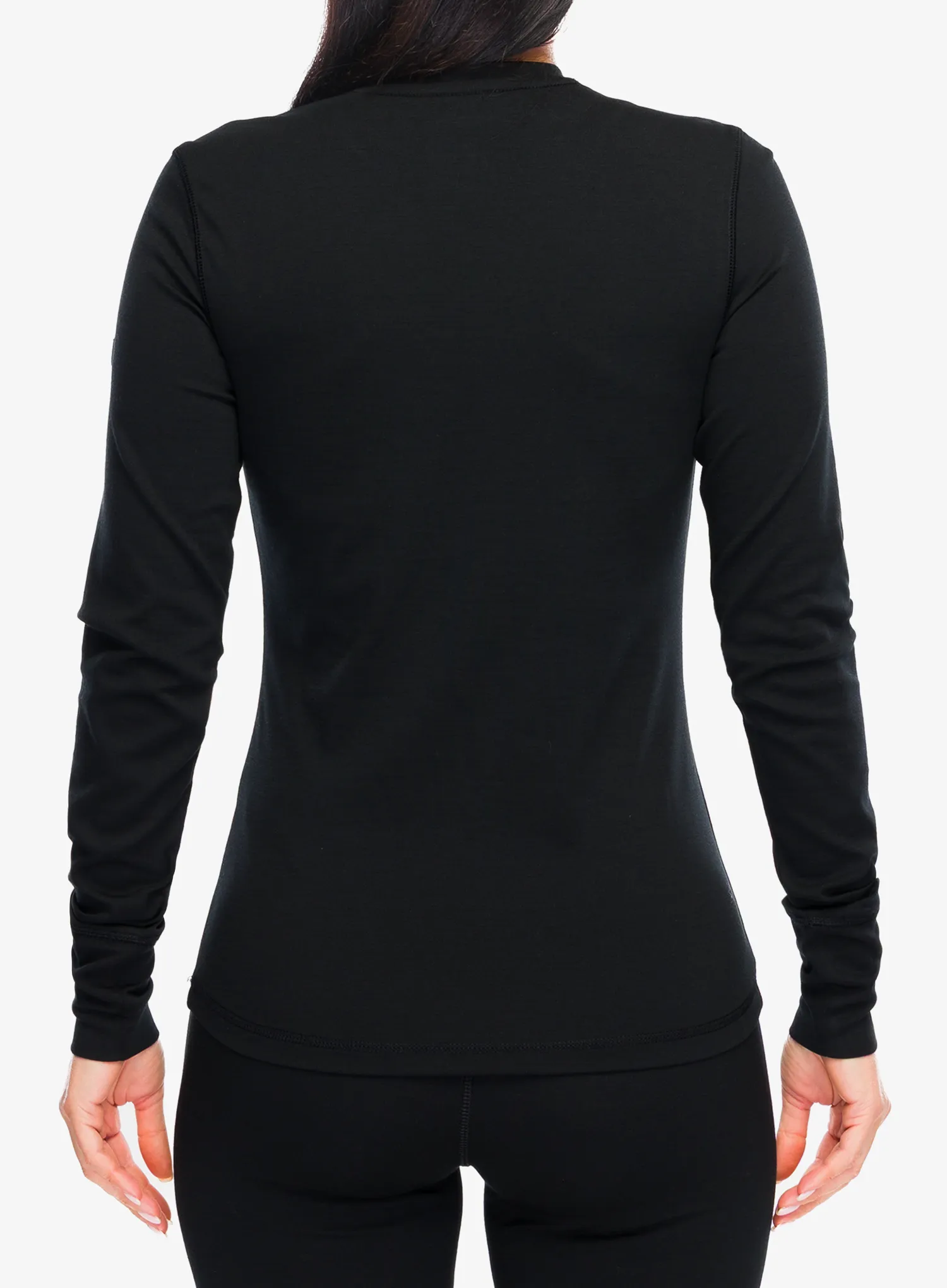 Funktionsshirt Damen Langarm Super.natural Lux Base LS - jet black
