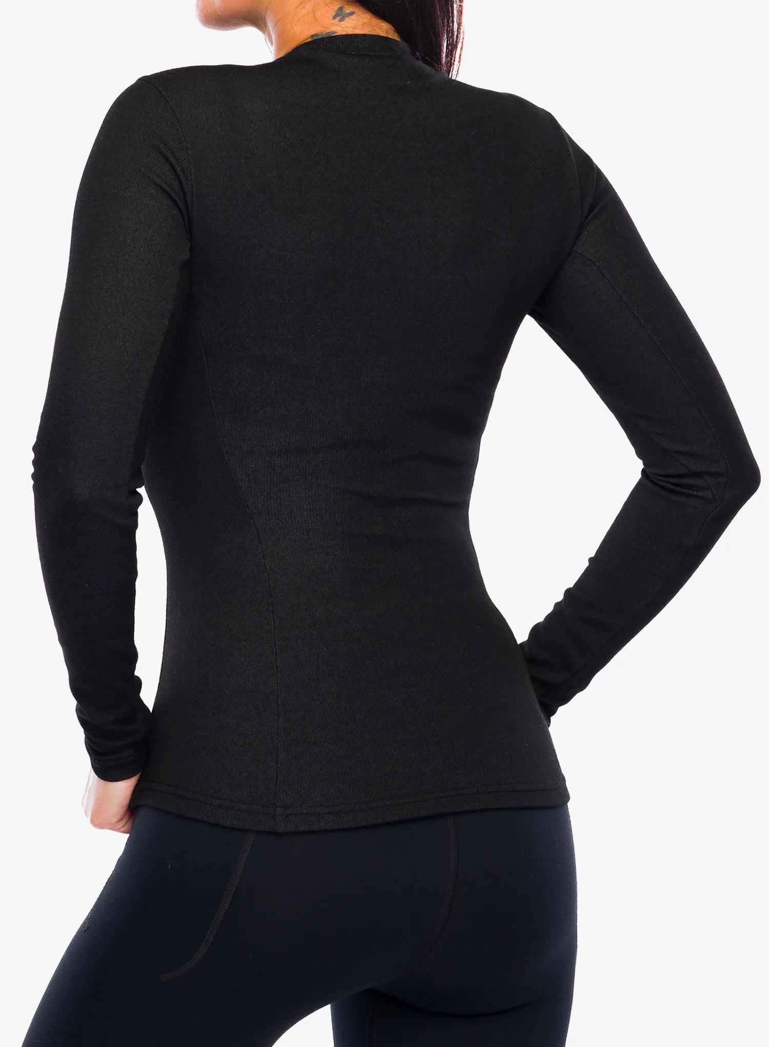 Funktionsshirt Damen Langarm The North Face Easy L/S Crew Neck - tnf black