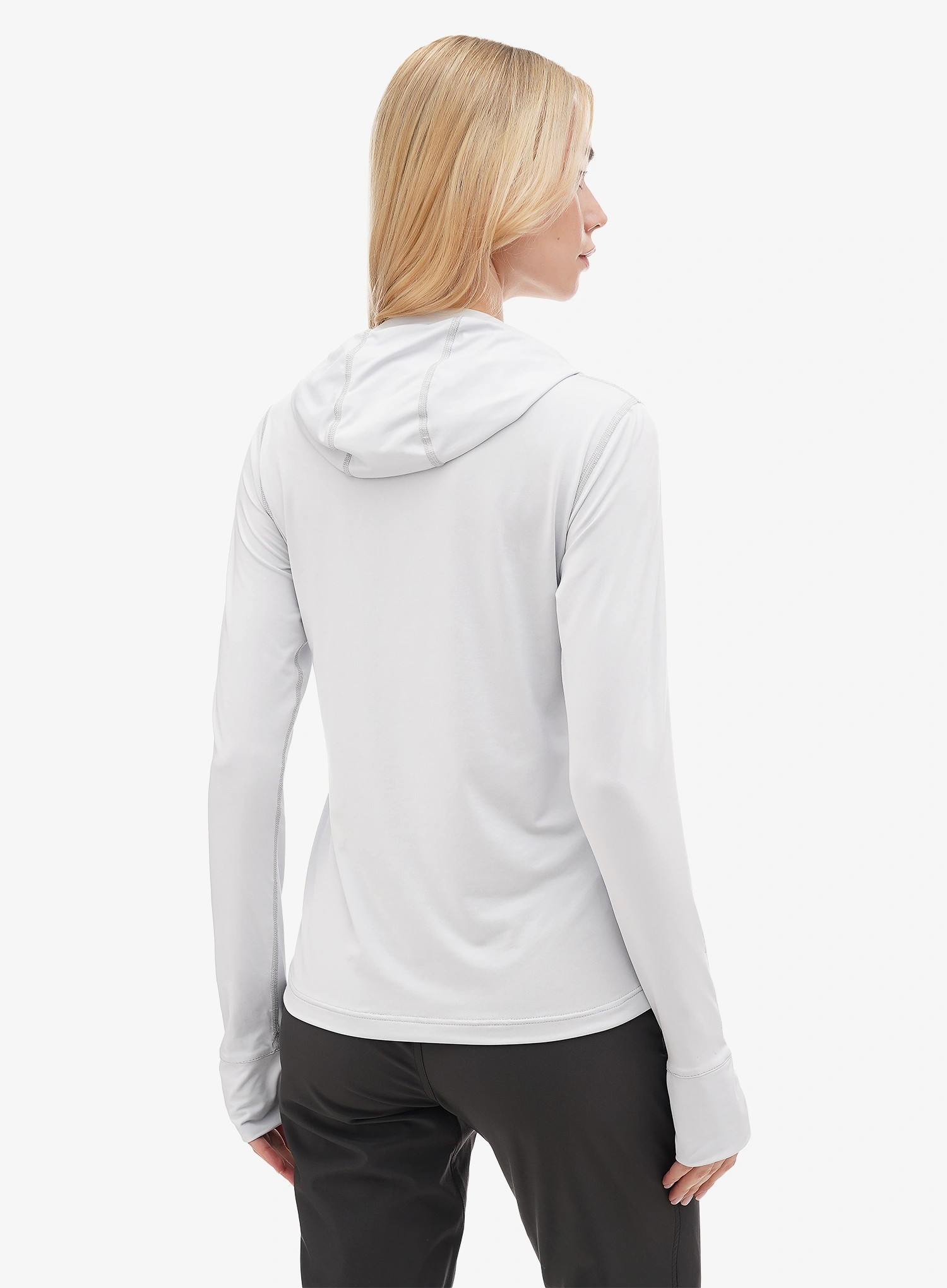 Funktionsshirt Damen Langarm Turbat Hike Lite LS Hood Thermo T-Shirt - glacier gray