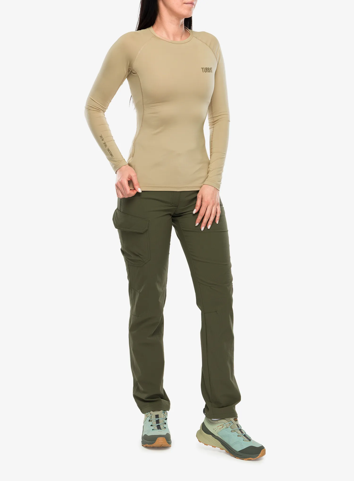 Funktionsshirt Damen Langarm Turbat Hike Lite LS Thermo T-Shirt - cornstalk sand