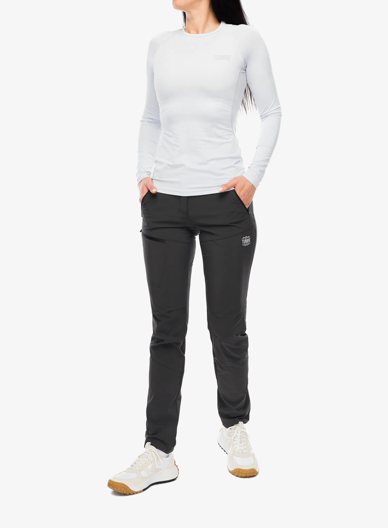 Funktionsshirt Damen Langarm Turbat Hike Lite LS Thermo T-Shirt - glacier gray
