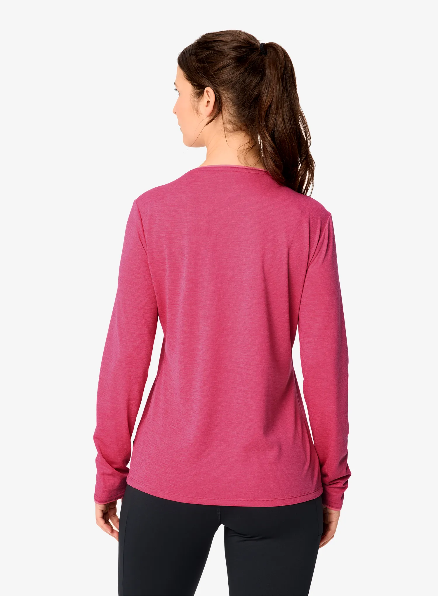 Funktionsshirt Damen Langarm Vaude Essential LS T-Shirt - hibiscus pink