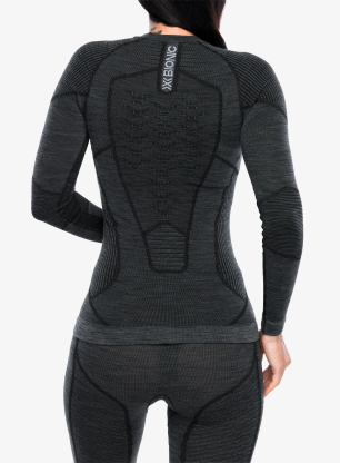 Funktionsshirt Damen Langarm X-Bionic Symbio Merino Shirt LS - rhino grey