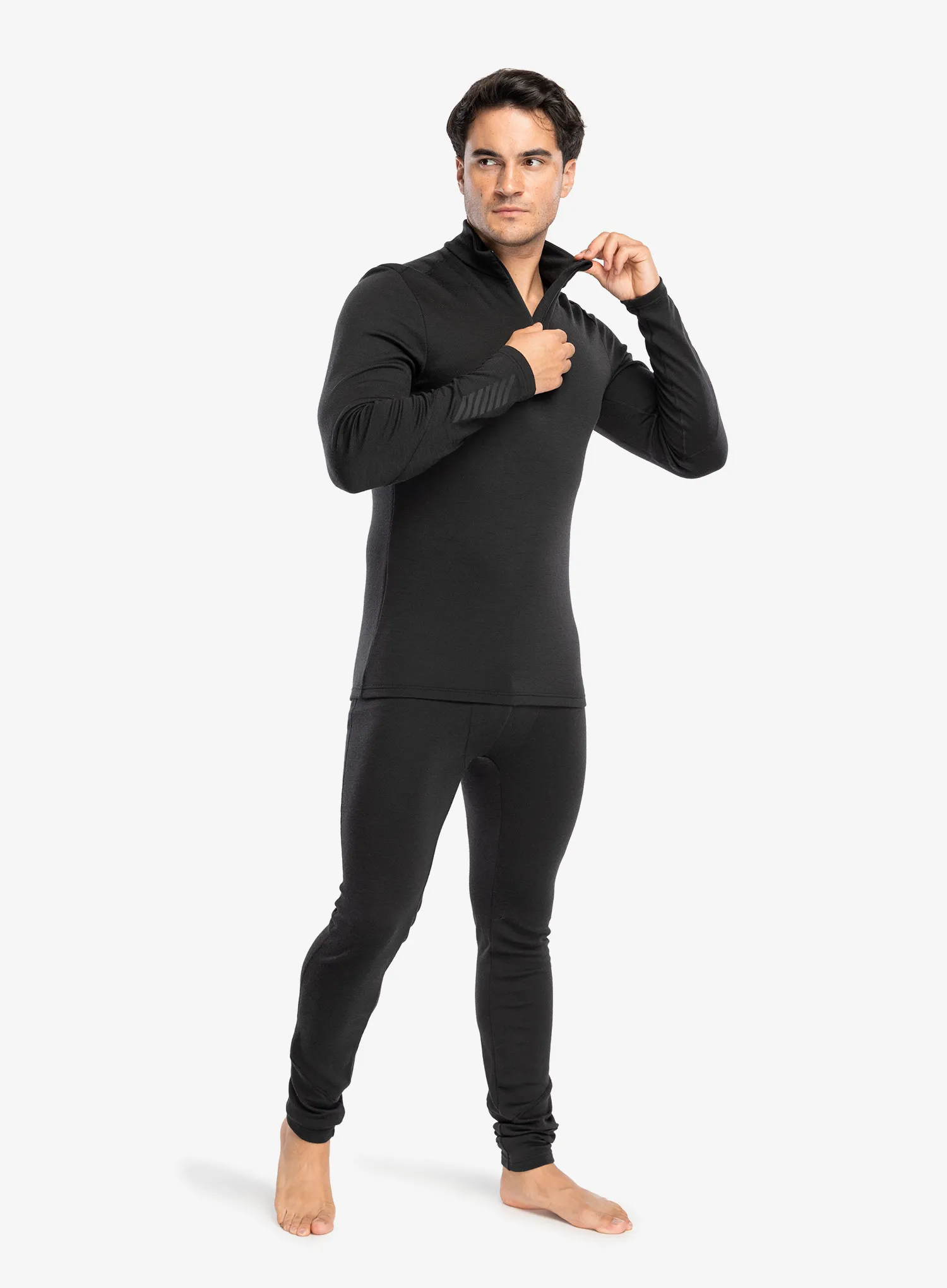 Funktionsshirt Herren Langarm Helly Hansen LIFA Merino Midweight 1/2 Zip - black