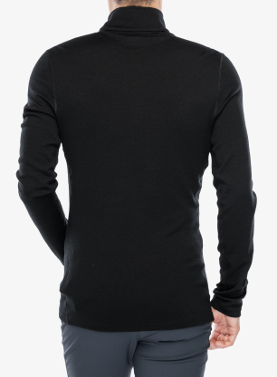 Funktionsshirt Herren Langarm Icebreaker 260 Tech L/S Half Zip - black