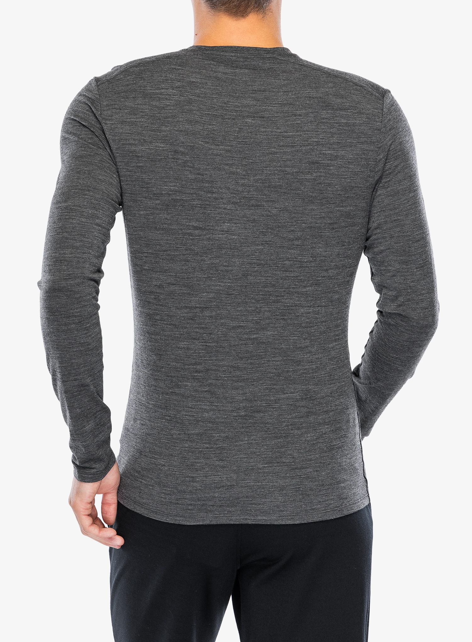 Funktionsshirt Herren Langarm Icebreaker Anatomica LS Crewe - jet hthr