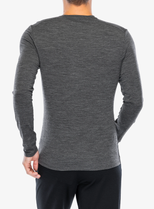 Funktionsshirt Herren Langarm Icebreaker Anatomica LS Crewe - jet hthr