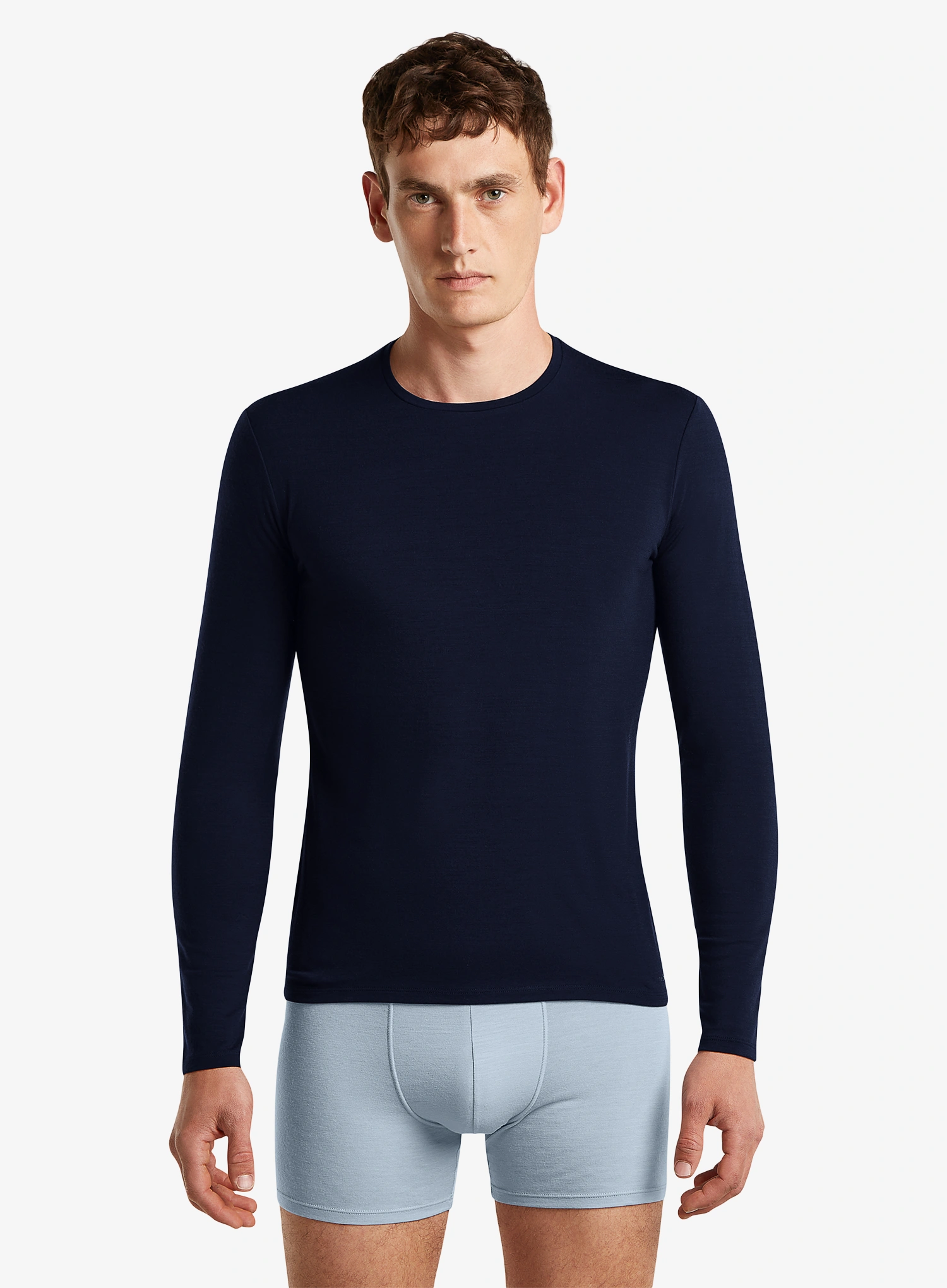 Funktionsshirt Herren Langarm Icebreaker Anatomica LS Crewe - midnight navy