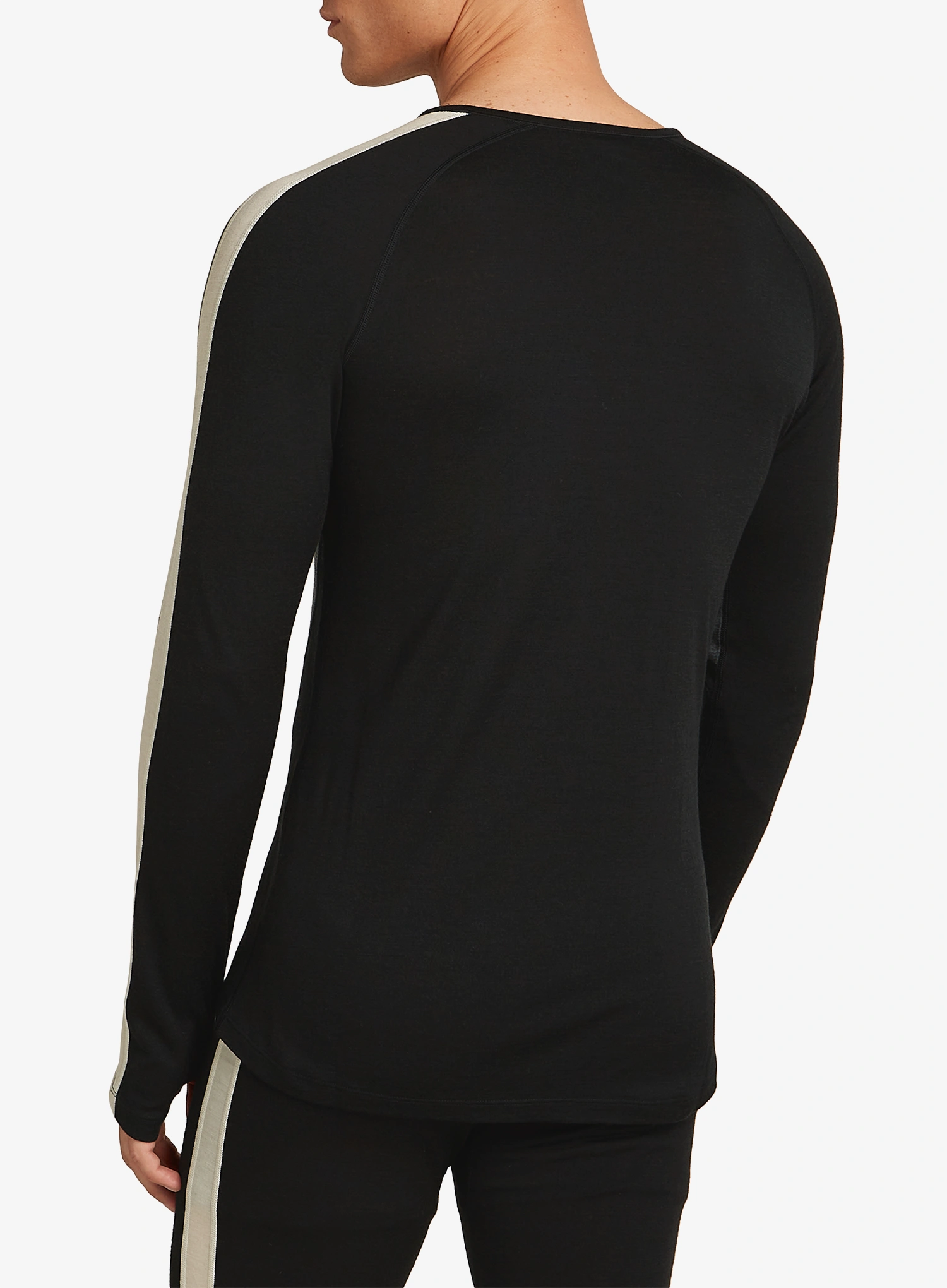 Funktionsshirt Herren Langarm Icebreaker Merino 200 Oasis+ LS Crewe - black/jet hthr/undyed/cb
