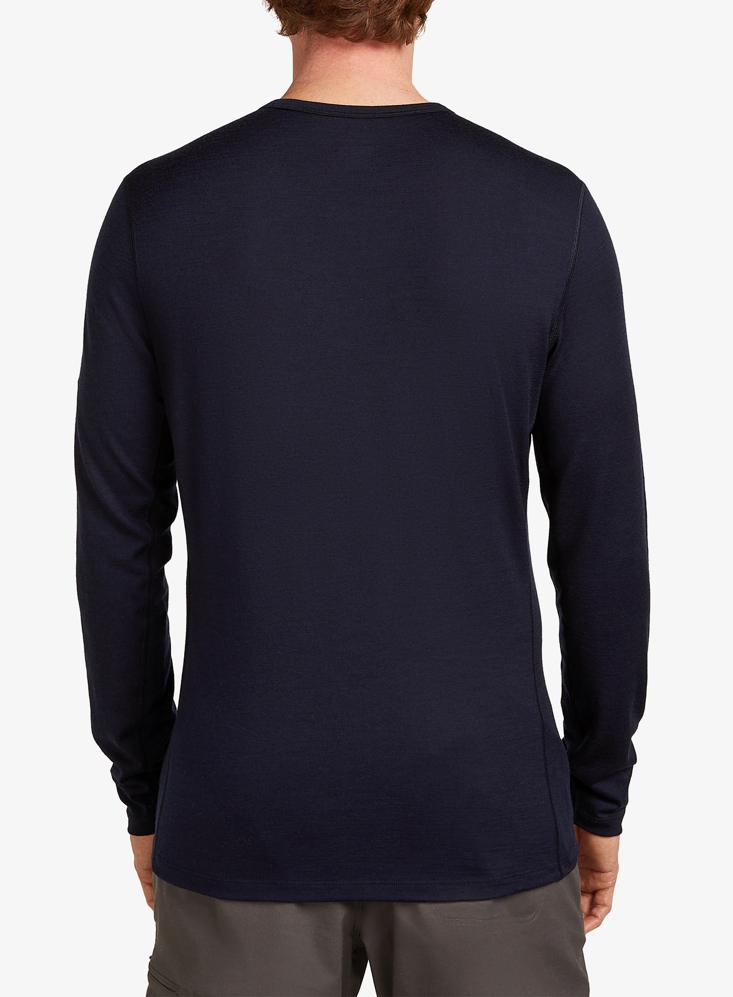 Funktionsshirt Herren Langarm Icebreaker Merino 200 Oasis LS Crewe Elevation Line - midnight navy