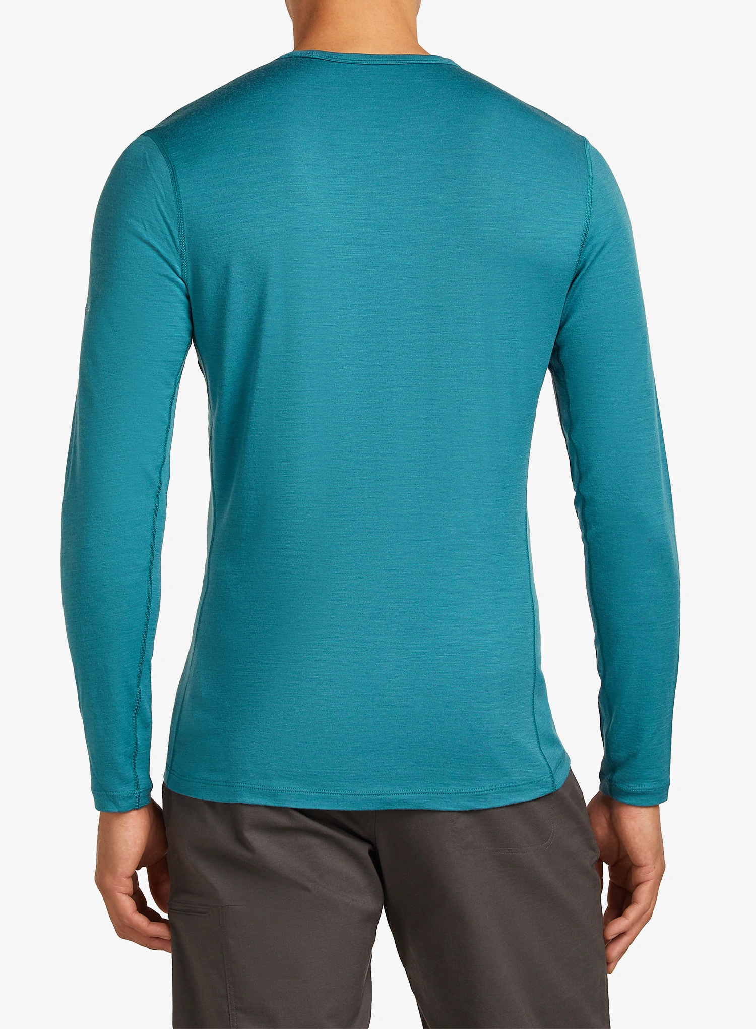 Funktionsshirt Herren Langarm Icebreaker Merino 200 Oasis LS Crewe Elevation Line - topaz