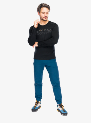 Funktionsshirt Herren Langarm Icebreaker Merino 200 Oasis LS Crewe Icebreaker - black