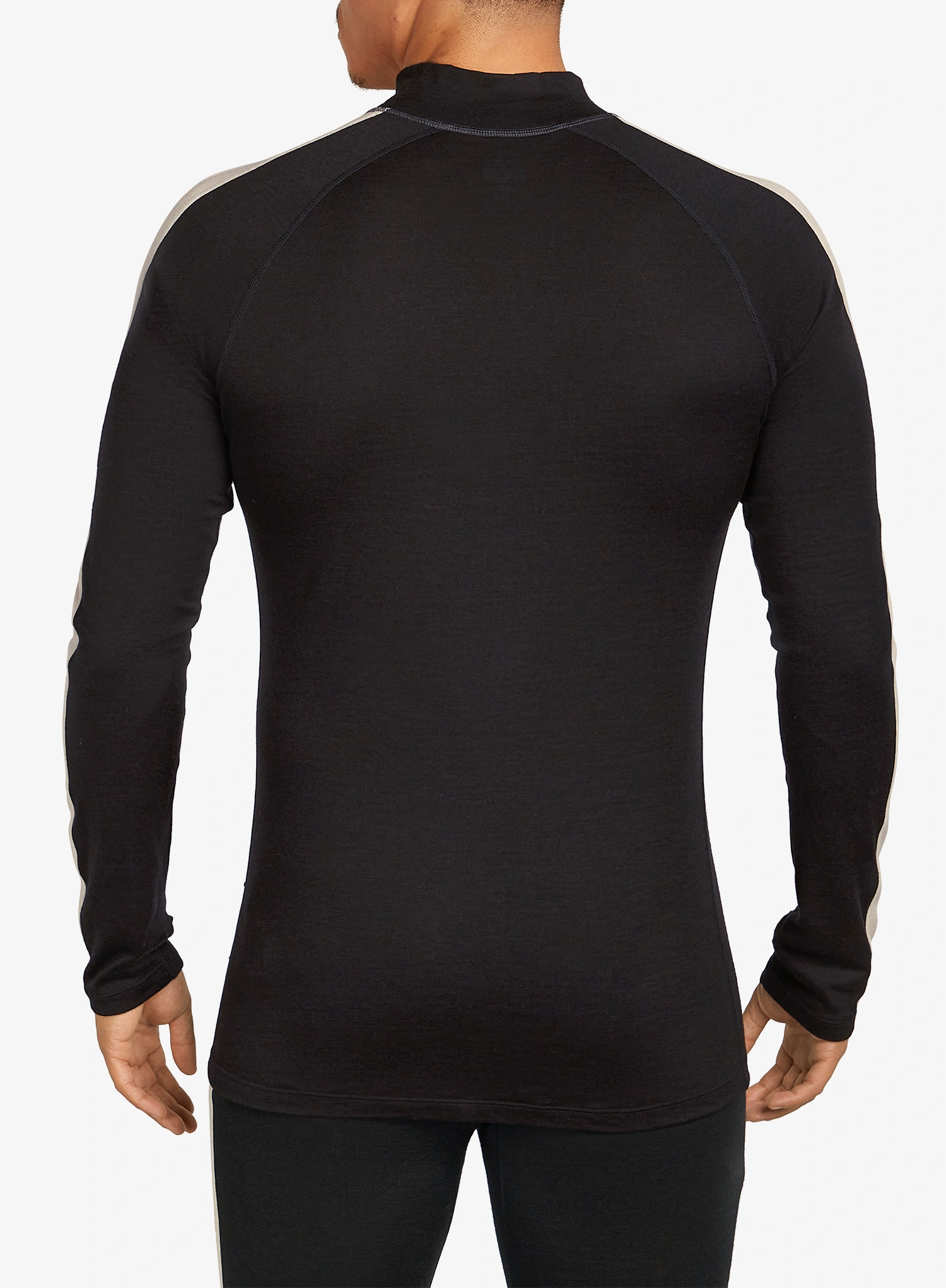 Funktionsshirt Herren Langarm Icebreaker Merino 200 Oasis+ LS High Neck - black/jet hthr/undyed/cb