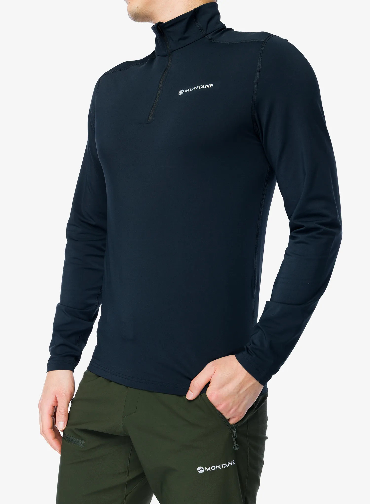 Funktionsshirt Herren Langarm Montane Dart Xt Zip Neck - black