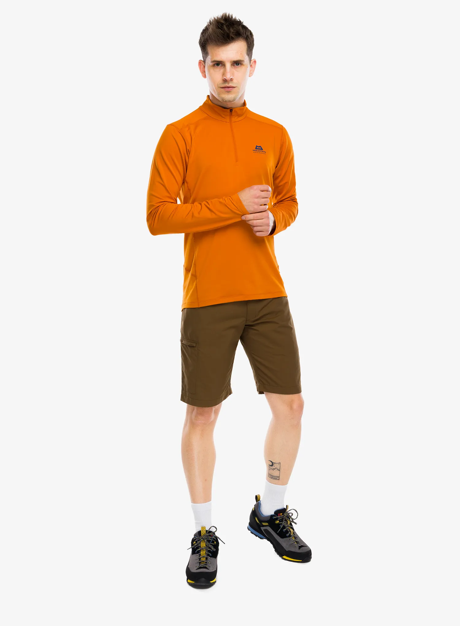 Funktionsshirt Herren Langarm Mountain Equipment Cerrig LS Zip-T - rust