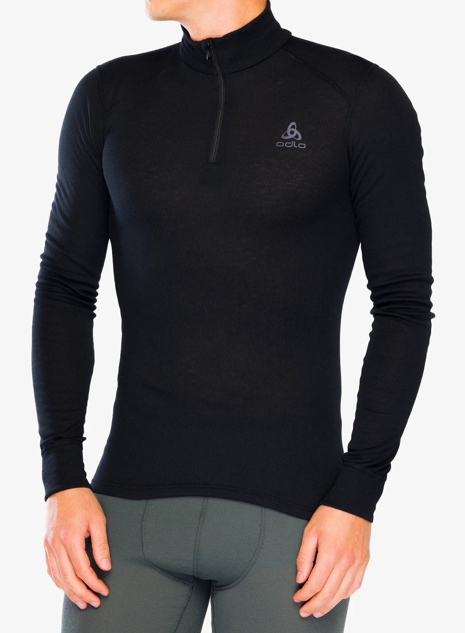 OdloActiveWarmBLTopTurtleNeckLSHalfZip_black7613361774423a.webp