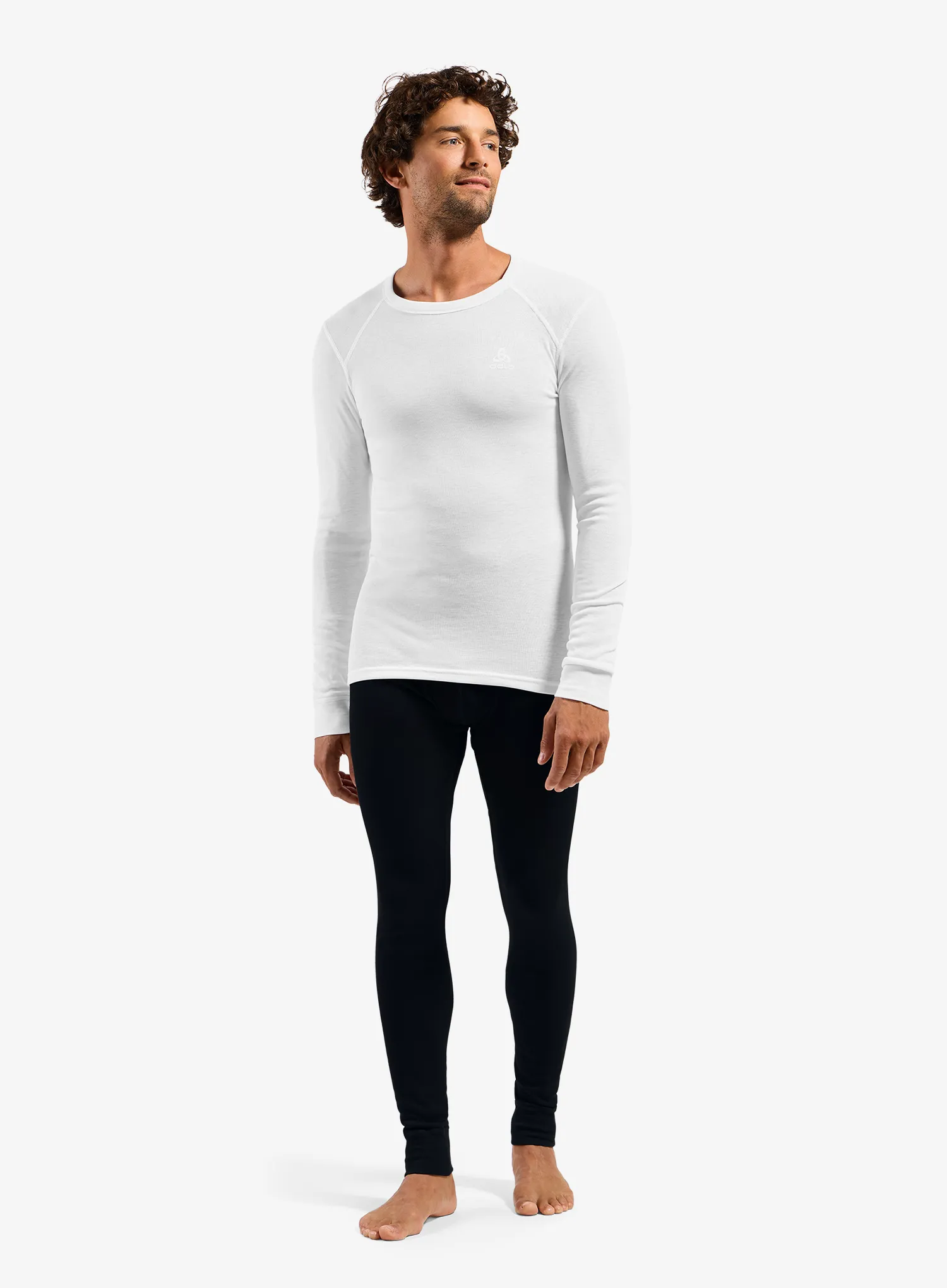 Funktionsshirt Herren Langarm Odlo Active Warm Eco BL Top Crew Neck LS - white