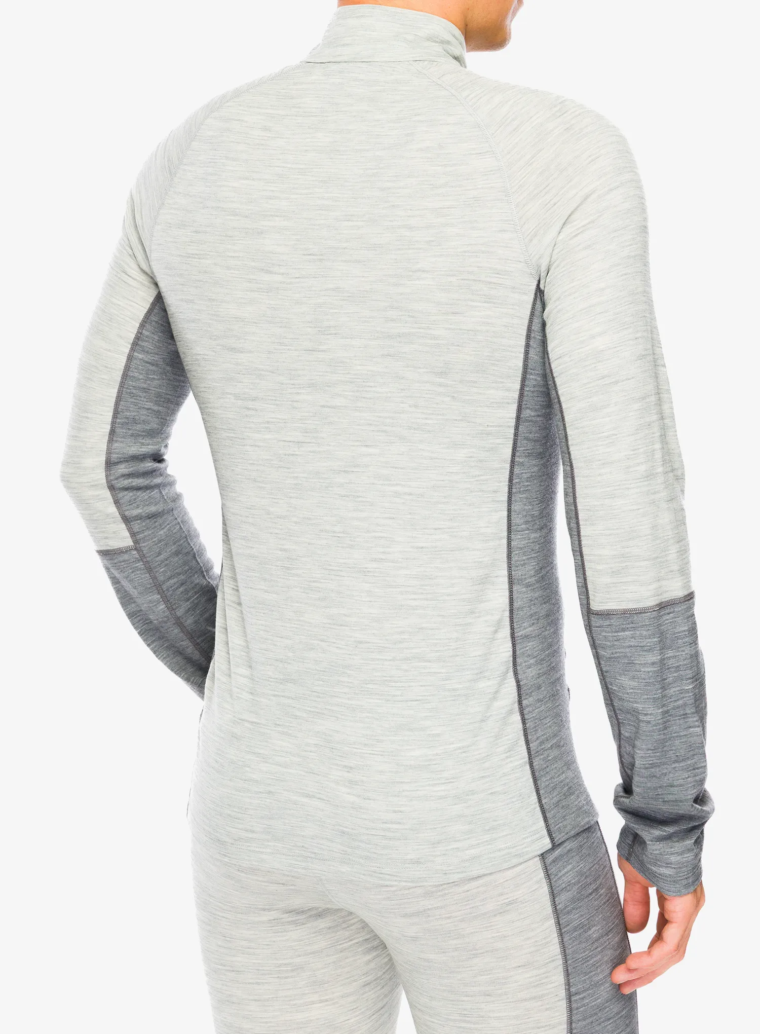 Funktionsshirt Herren Langarm Peak Performance Magic Half Zip Wool-Blend BL - med grey mel/grey mel