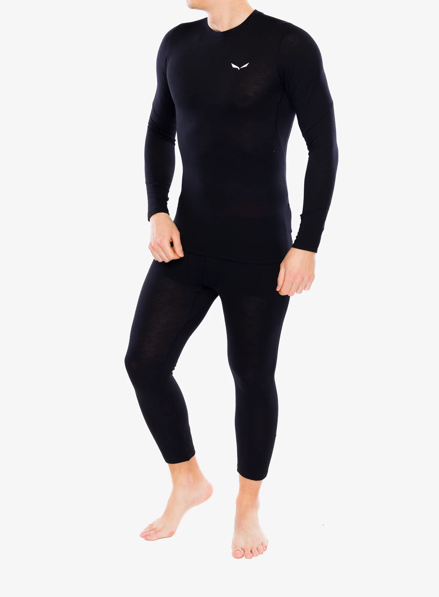 Funktionsshirt Herren Langarm Salewa Cristallo Warm Amr L/S Tee - black out