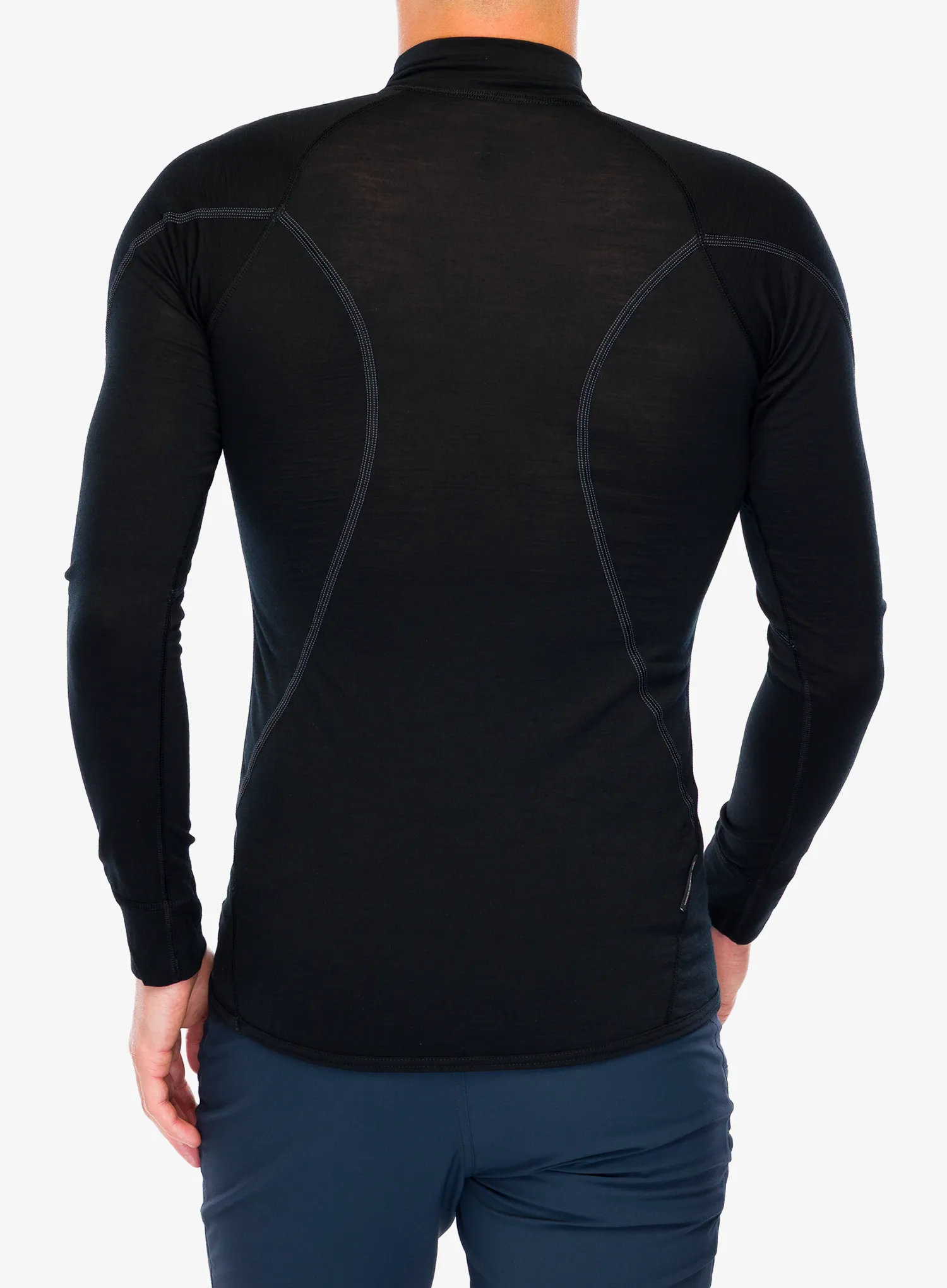Funktionsshirt Herren Langarm Sensor Merino Active Tee LS Zip - black