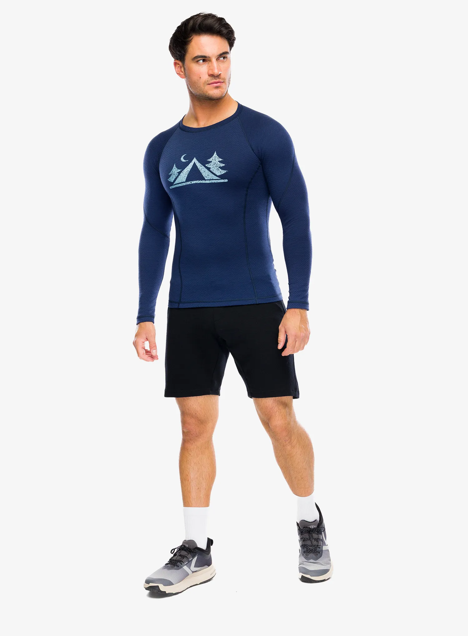 Funktionsshirt Herren Langarm Sensor Merino DF Tee L/S - deep blue camp