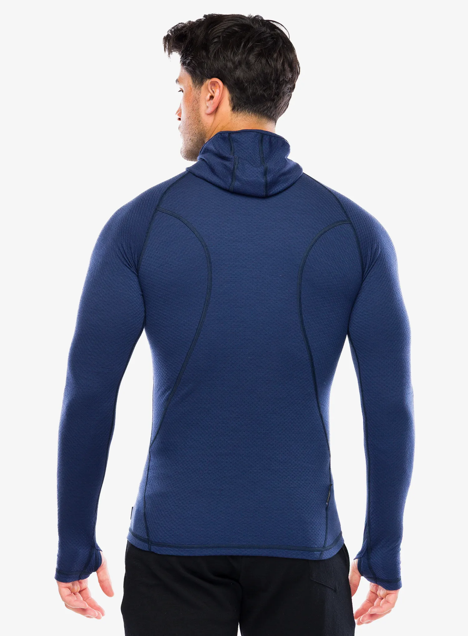 Funktionsshirt Herren Langarm Sensor Merino DF Tee L/S Hooded - deep blue