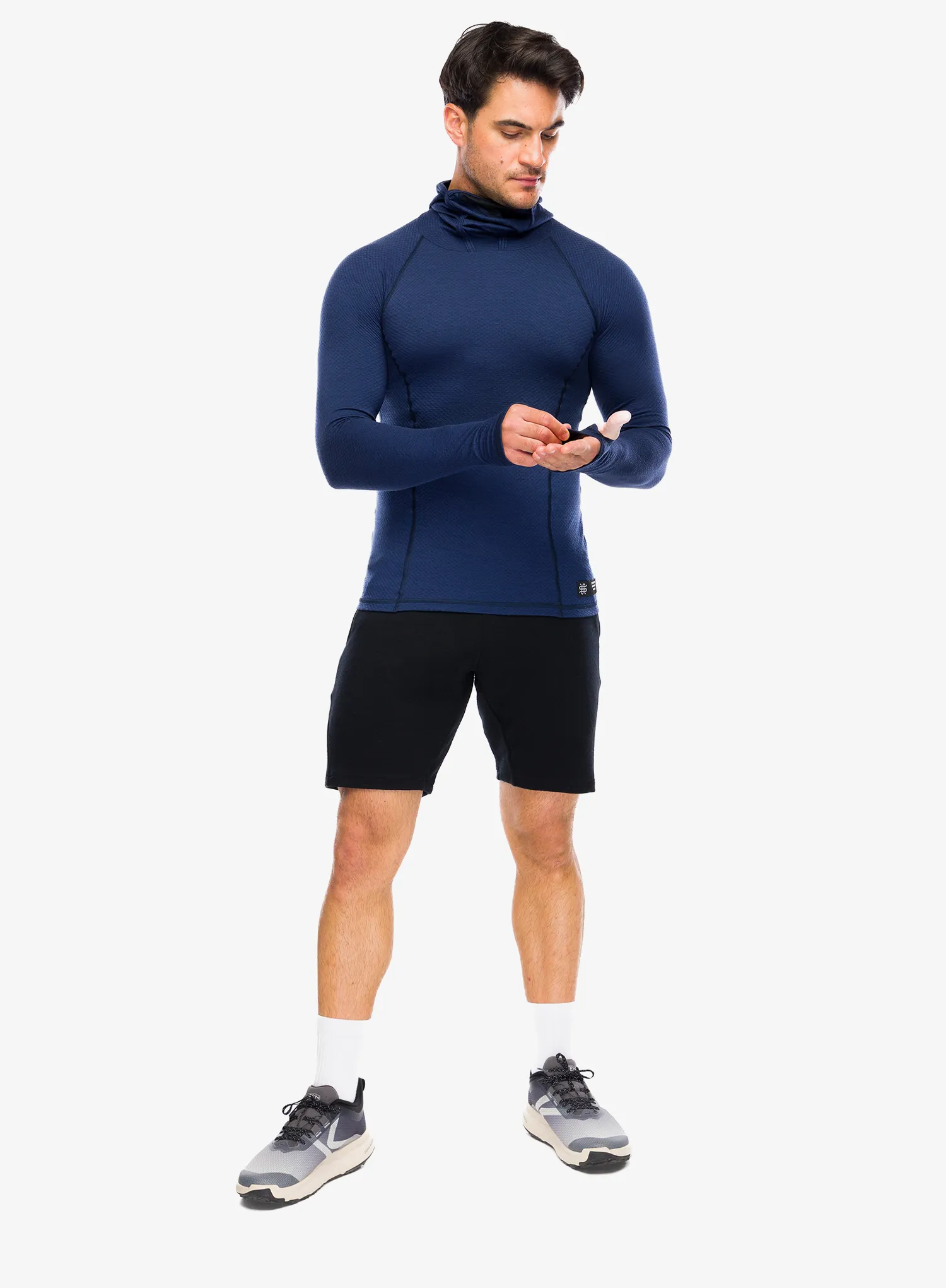Funktionsshirt Herren Langarm Sensor Merino DF Tee L/S Hooded - deep blue
