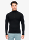 Funktionsshirt Herren Langarm Sensor Merino DF Tee L/S Zip - black