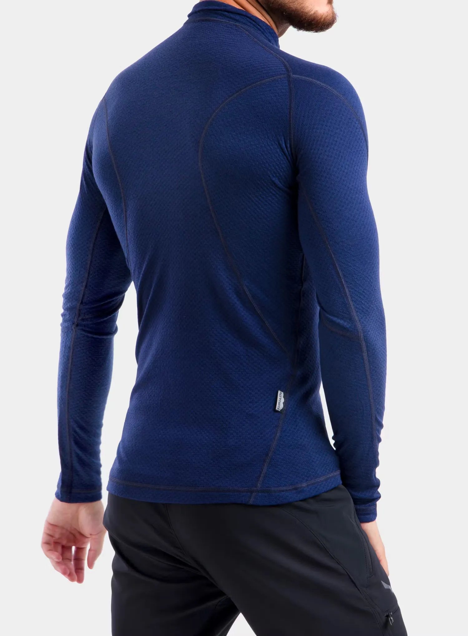 Funktionsshirt Herren Langarm Sensor Merino DF Tee L/S Zip - deep blue