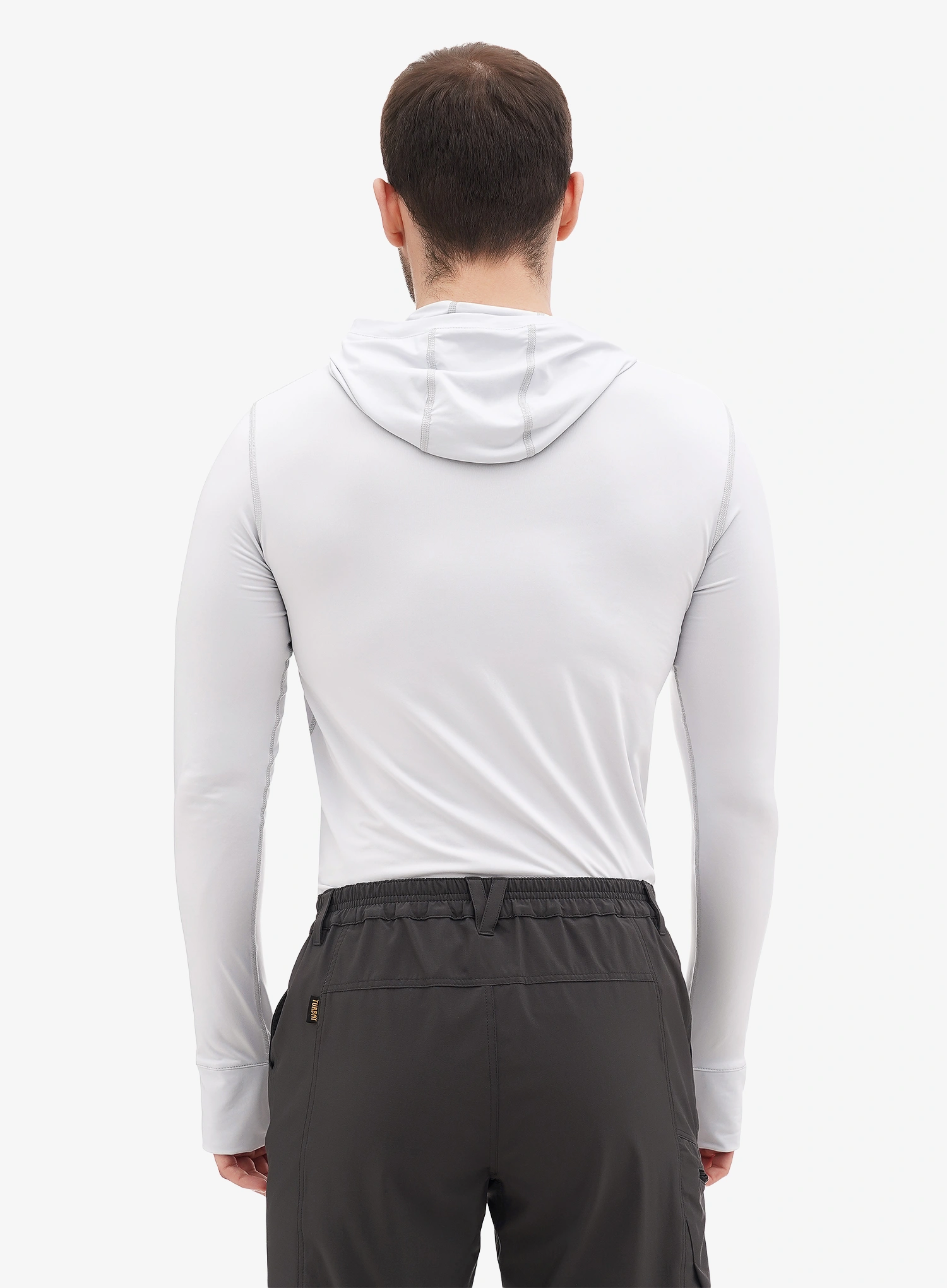Funktionsshirt Herren Langarm Turbat Hike Lite LS Hood Thermo T-Shirt - glacier gray