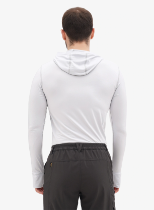 Funktionsshirt Herren Langarm Turbat Hike Lite LS Hood Thermo T-Shirt - glacier gray