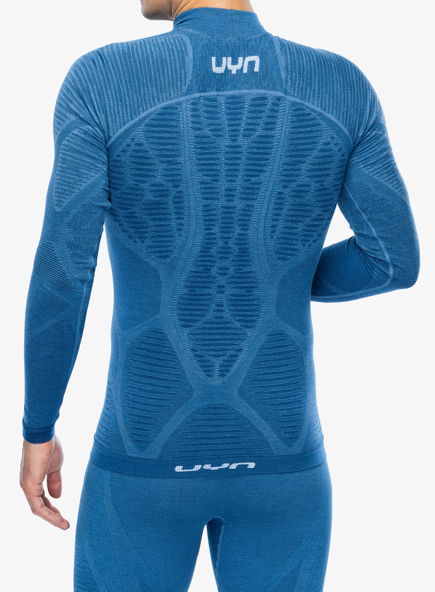 Funktionsshirt Herren Langarm UYN Elevatyon Biomorph UW Shirt Long Sleeve Turtle Neck  - blue atoli