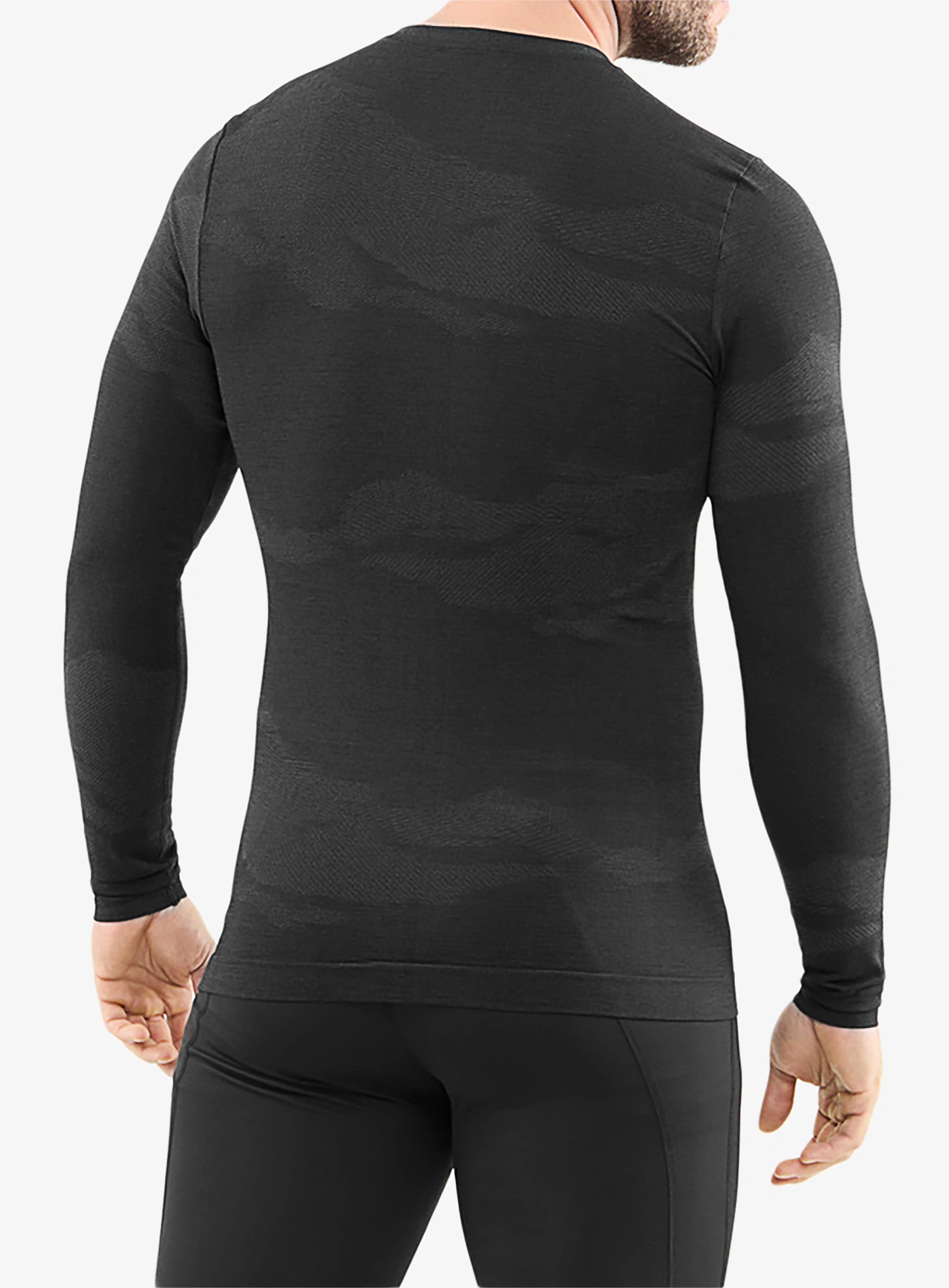 Funktionsshirt Herren Langarm Viking Base Layer Gasher Longsleeve - black