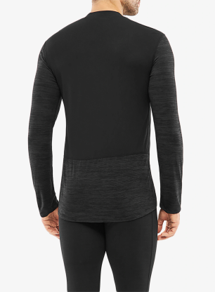 Funktionsshirt Herren Langarm Viking Base Layer Novena Longsleeve - black