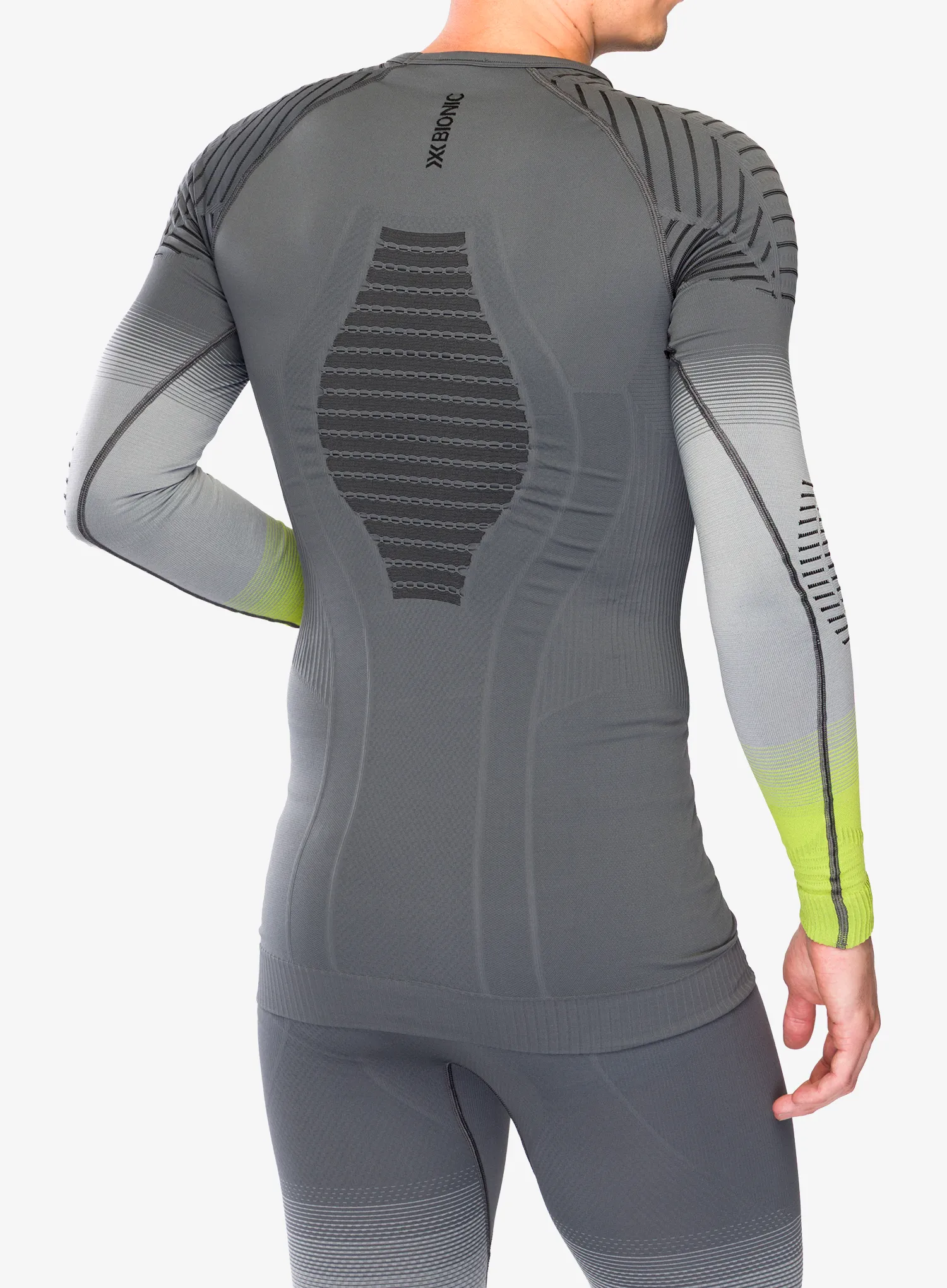 Funktionsshirt Herren Langarm X-Bionic Invent Fx Shirt LS - rhino grey/l.grey/canary