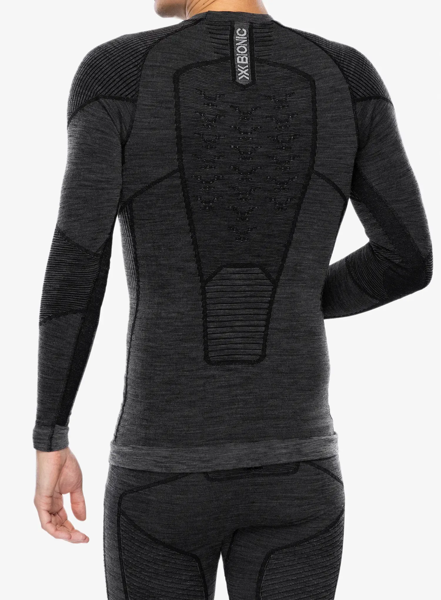 Funktionsshirt Herren Langarm X-Bionic Symbio Merino Shirt LS - rhino grey