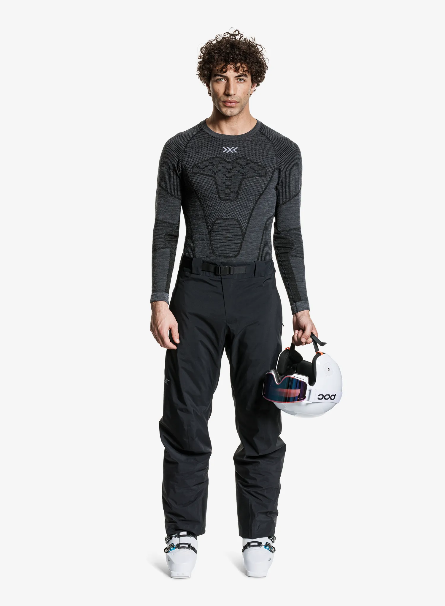 Funktionsshirt Herren Langarm X-Bionic Symbio Merino Shirt LS - rhino grey