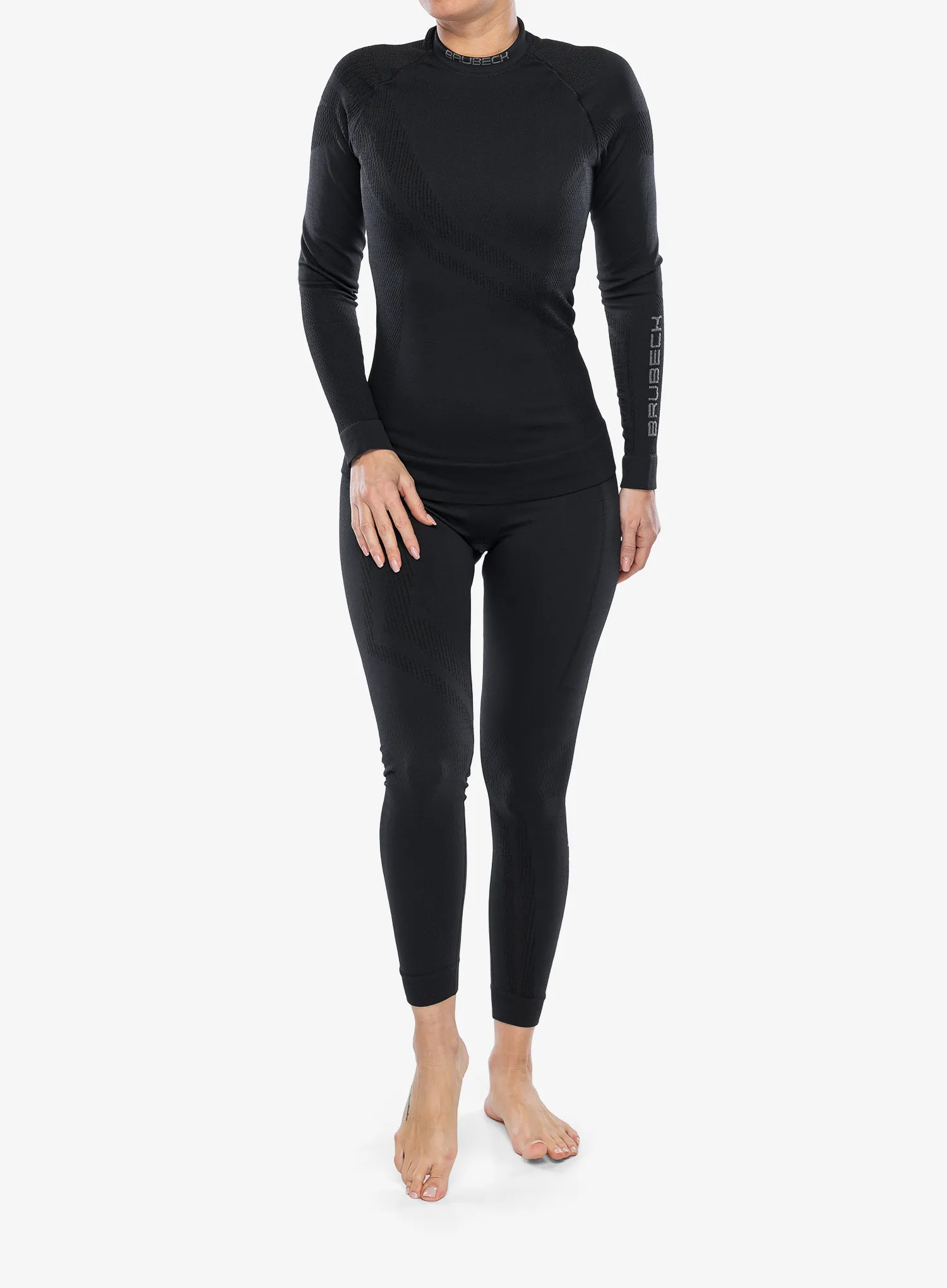 Funktionsshirt Damen Langarm Brubeck Thermo Wool by Pustelnik - black