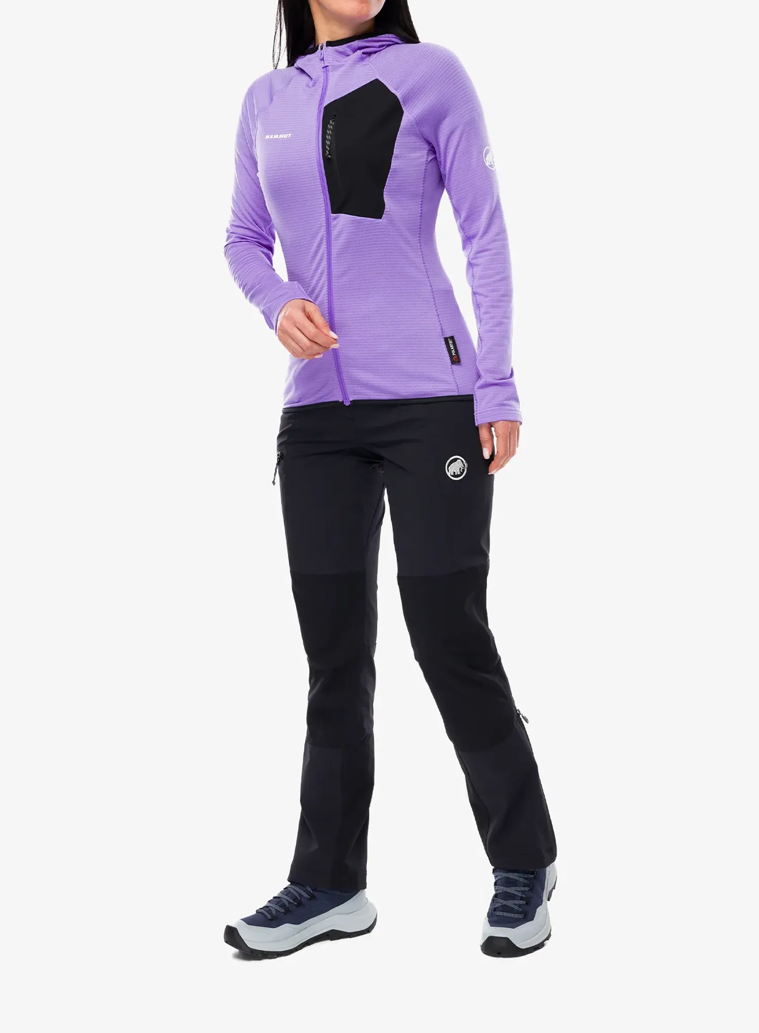 Trekking-Pullover Damen Mammut Aenergy Light ML Hooded Jacket - lavandin/black