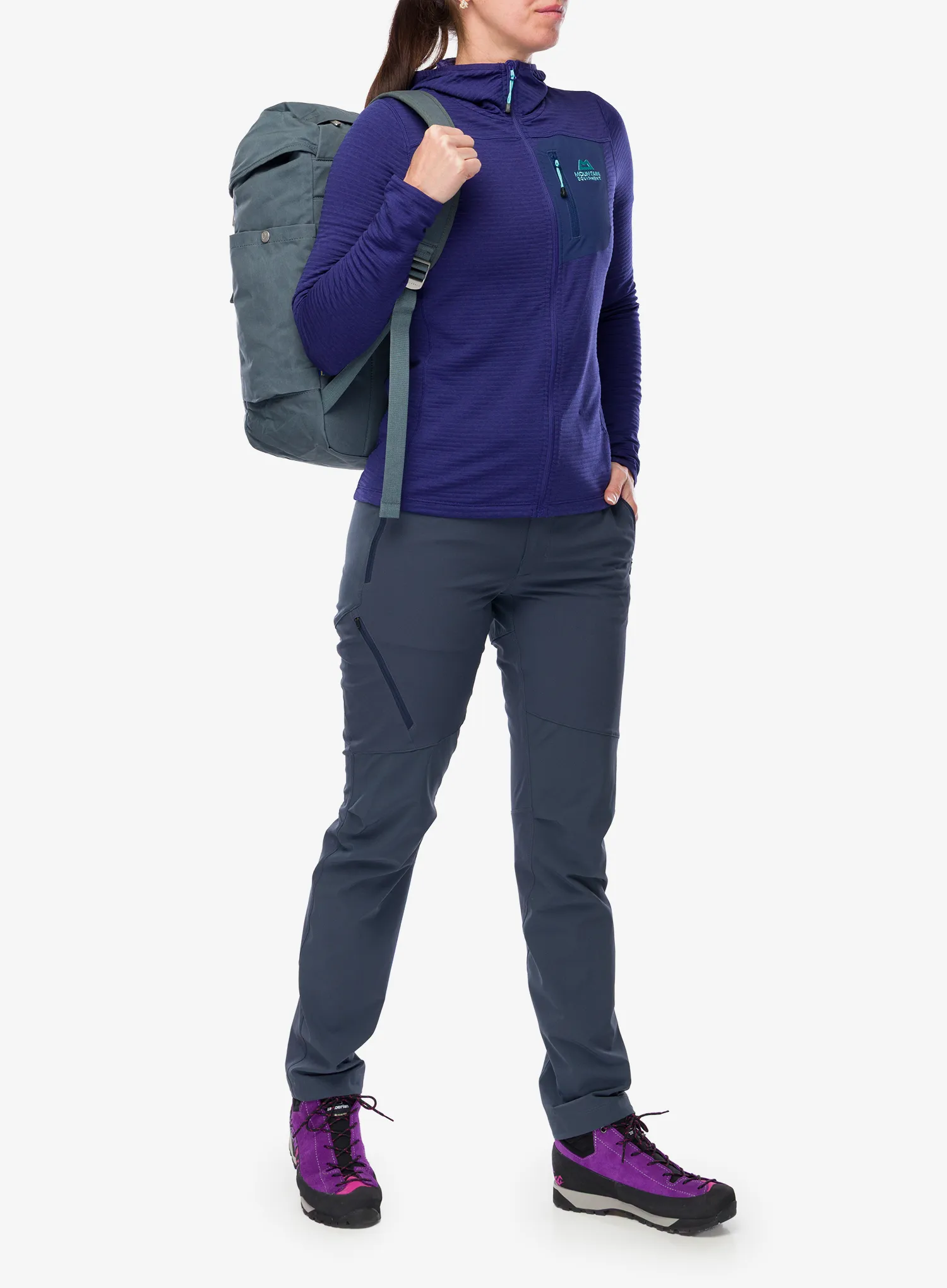 Kletter-Pullover Damen Mountain Equipment Lumiko Hooded Jacket - amethyst/medieval